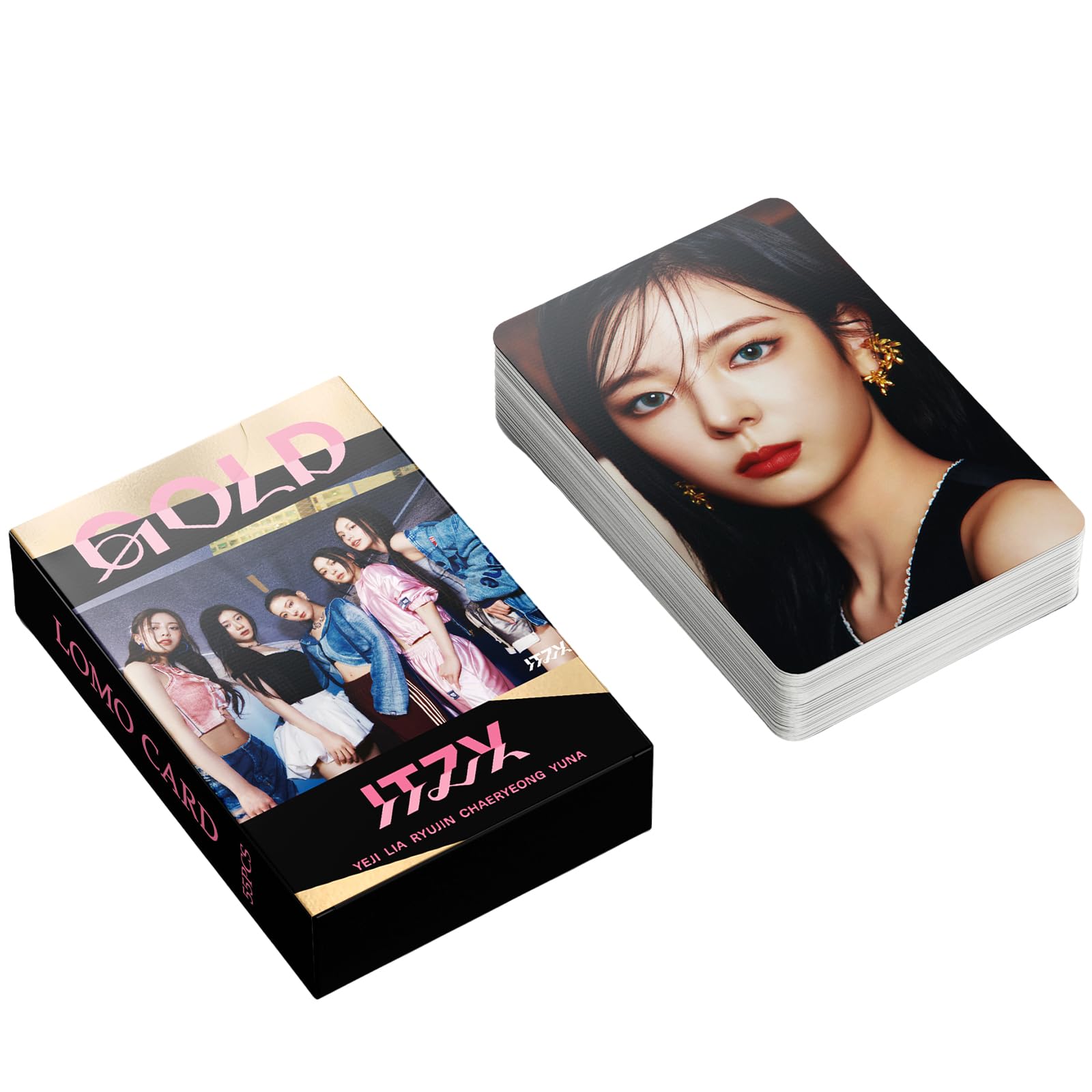 ITZY 2024 GOLD Album Photocards Set - 55PCS K-POP Lomo Cards & Postcards | Official ITZY Merchandise for Fans | Perfect for Collectors, Gift Giving, and K-POP Decorations