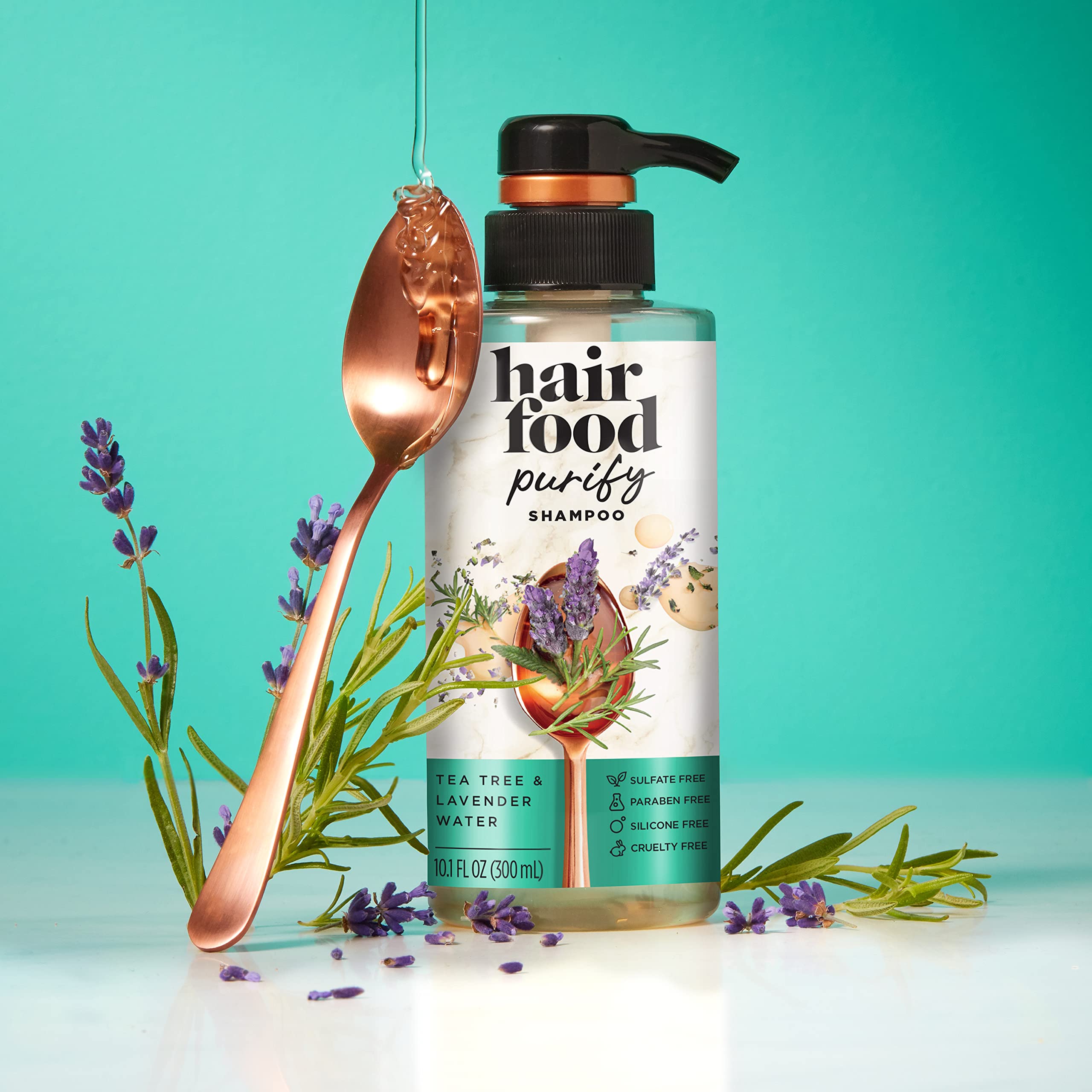 Tea Tree & Lavender Sulfate-Free Shampoo - 17.9 Fl Oz Purifying Hair Treatment for Dry Scalp & Dandruff Relief | Natural Hair Care for Daily Use & Color-Treated Hair