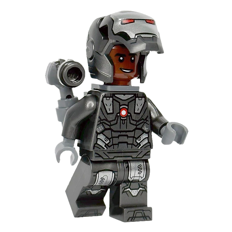 LEGO Marvel War Machine Minifigure - Pearl Dark Gray & Silver Armor with Backpack (2022) | Perfect for Superhero Play, Collectors & Marvel Displays