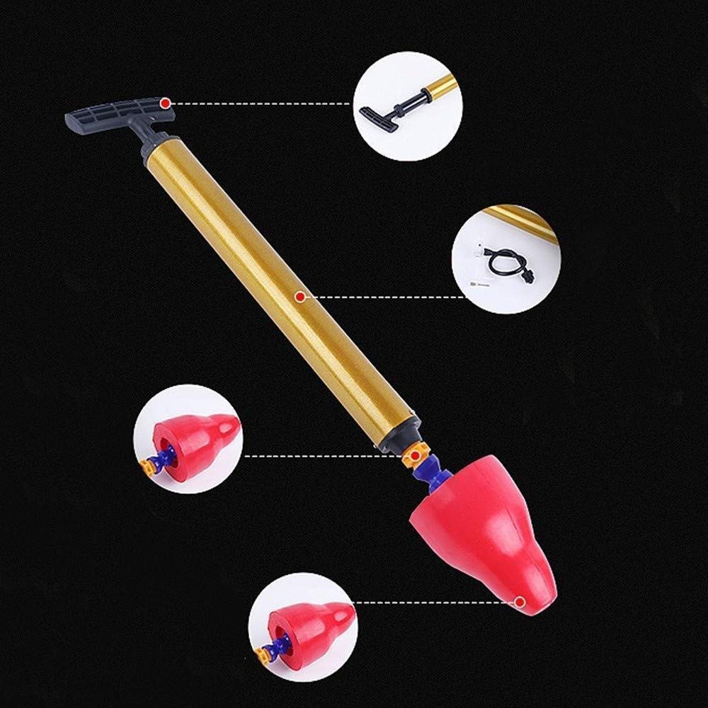 High Pressure Manual Toilet Plunger - Multi Drain Opener for Bathroom, Toilet, Bathtub - Effective Clog Remover & Drain Pump Tool - Perfect for Home, Hotel, and Commercial Use