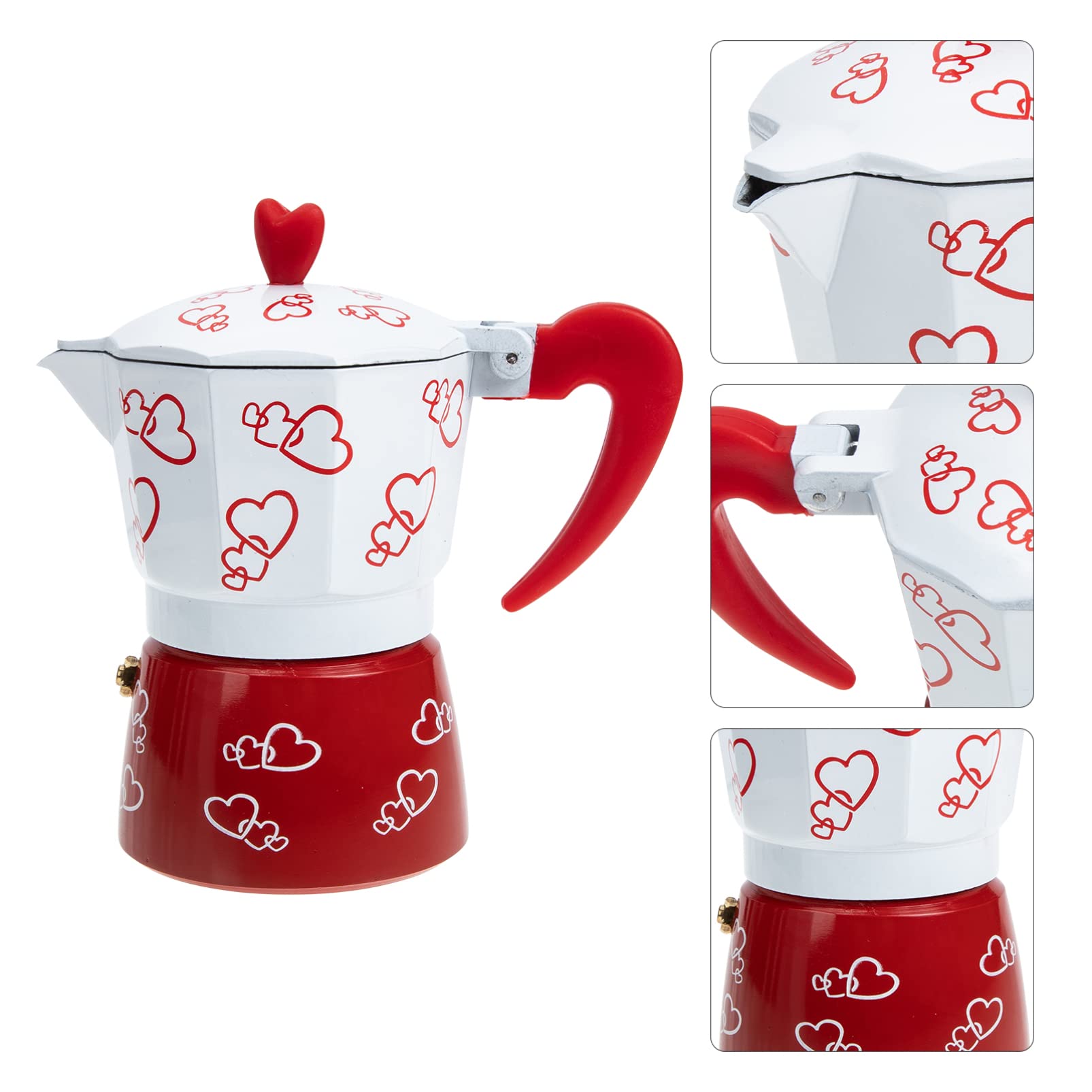 **Stovetop Espresso Maker - Italian Mocha Coffee Pot for Hand Brewing, 3-Cup Coffee Maker with Durable Aluminum Construction - Perfect for Home, Office & Camping Espresso Coffee Making**