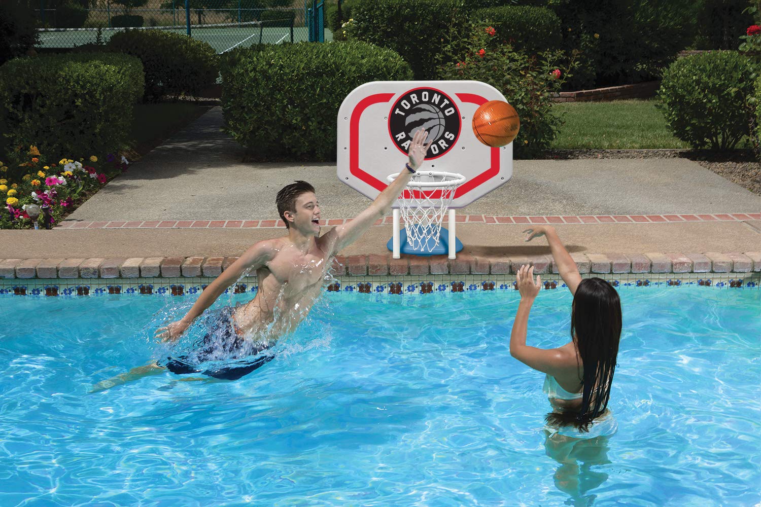 Poolmaster Rebounder Poolside Basketball Game - Durable Inflatable Pool Basketball Hoop for Kids & Adults - Perfect for Backyard, Beach & Summer Water Fun