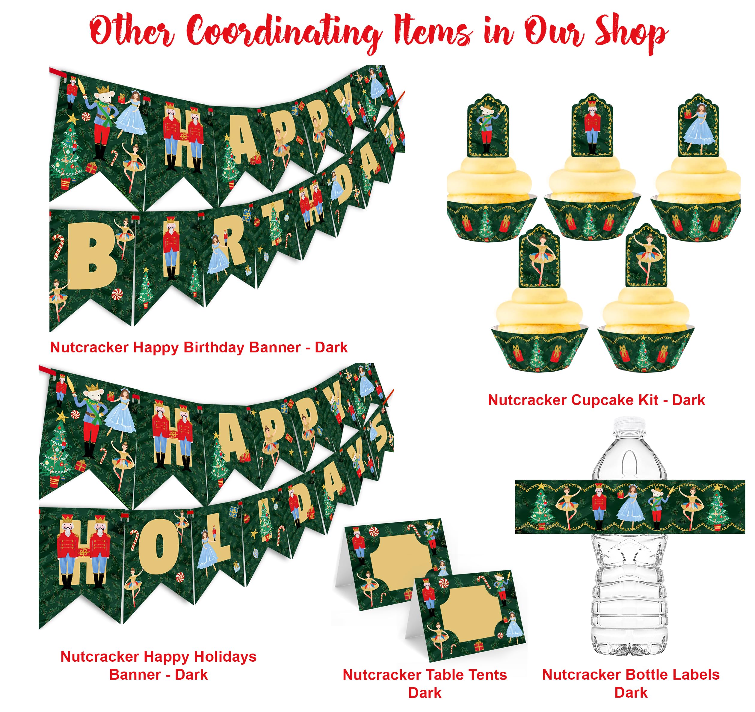 Nutcracker Happy Holidays Banner - Christmas Nutcracker Party Supplies & Decorations - Holiday Party Decor - Perfect for Christmas Tree Decorations, Home & Office Holiday Parties
