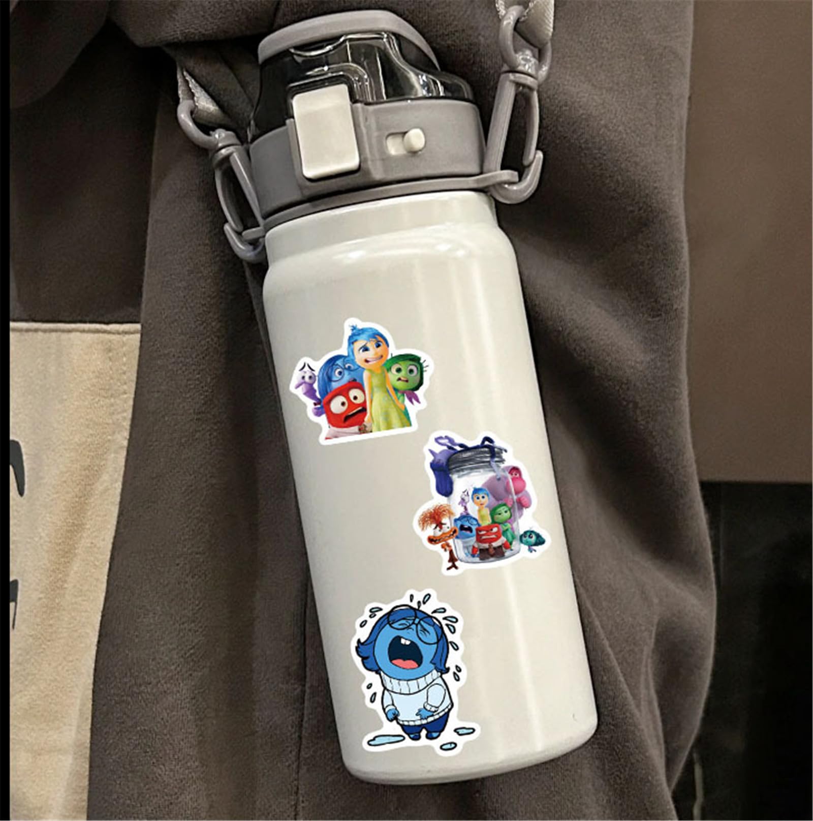 50Pcs Inside Out Stickers for Kids - Waterproof Vinyl Cartoon Stickers for Water Bottles, Laptops & Notebooks - Bulk Assorted Movie Stickers Pack for Girls, Boys & Teens - Perfect for School, Parties & DIY Crafts