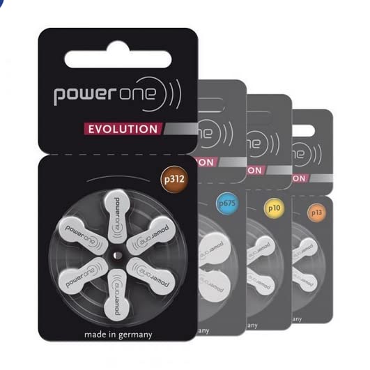 Power One 312 Hearing Aid Batteries (60 Pack) - Premium Zinc Air Batteries for Hearing Devices with Free Keychain Battery Holder - Perfect for Travel, Work & Daily Use