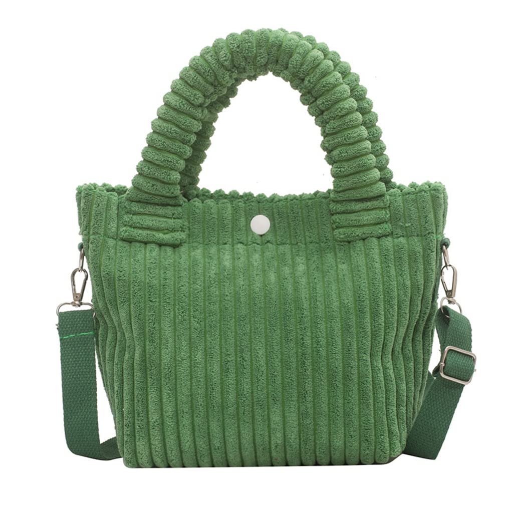 Women's Corduroy Shoulder Bag - Small Crossbody Purse, Casual Tote & Messenger Handbag for Daily Use, Work, Travel & Shopping