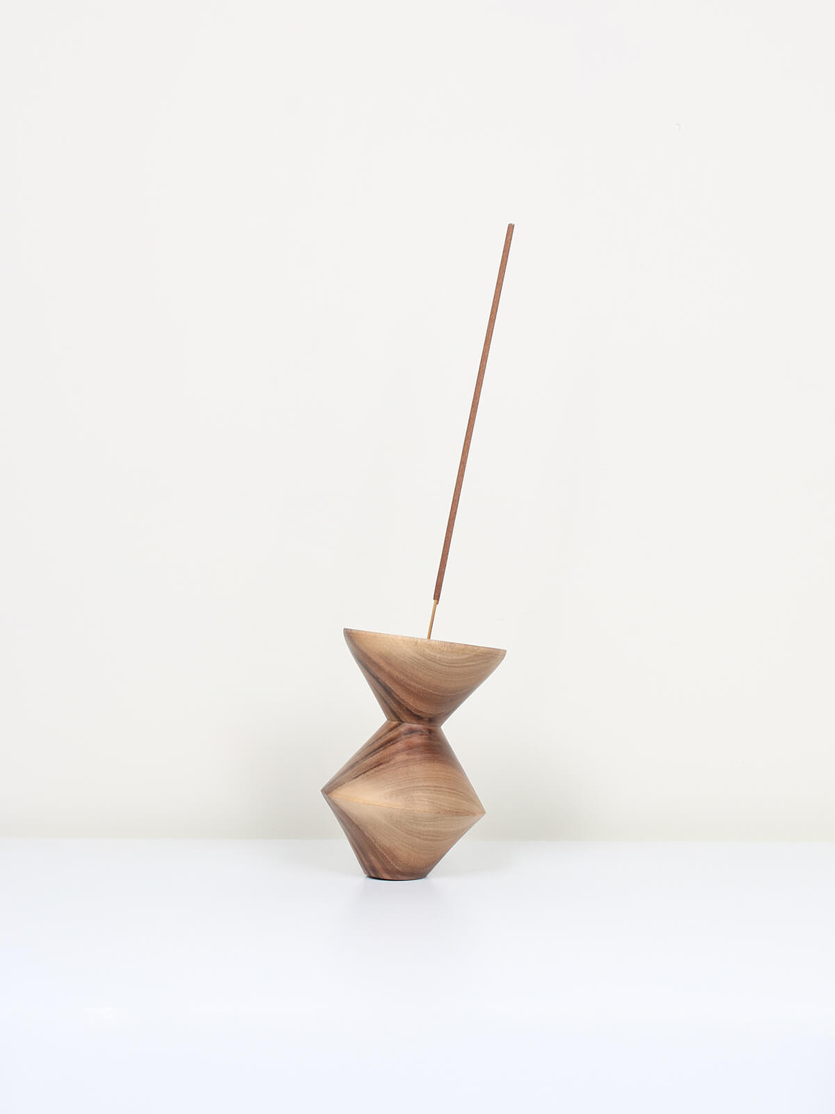 Handmade Walnut Wood Incense Holder - Modern Cubist Design for Aromatherapy & Meditation | Home Decor & Yoga Studio Essential