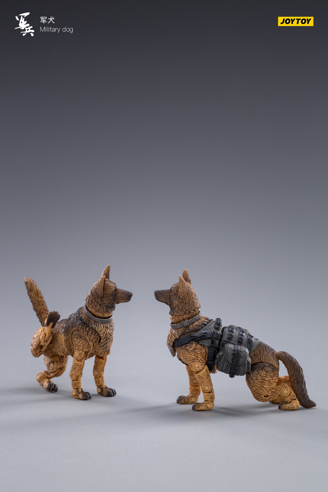 JOYTOY 1/18 Scale Military Dog Action Figure Set (2PCS) - Realistic Canine Collectible for Anime & Military Enthusiasts | Perfect for Display, Diorama Scenes & Toy Photography
