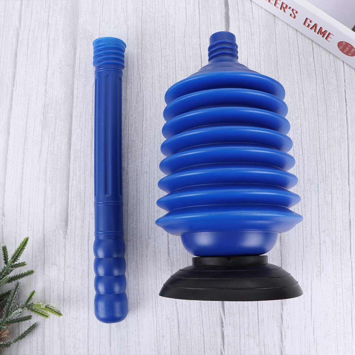 DOITOOL Heavy Duty Toilet Plunger - High Pressure Bathroom Plunger with Ergonomic Handle for Clogged Drains - Essential Bathroom Accessory for Home, Apartment & RV Use