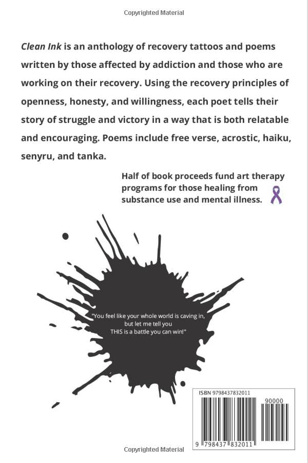 Clean Ink: Inspirational Recovery Poems & Tattoo Designs for Healing, Sobriety, and Self-Expression | Perfect for Addiction Recovery Journals, Tattoo Inspiration, and Personal Growth