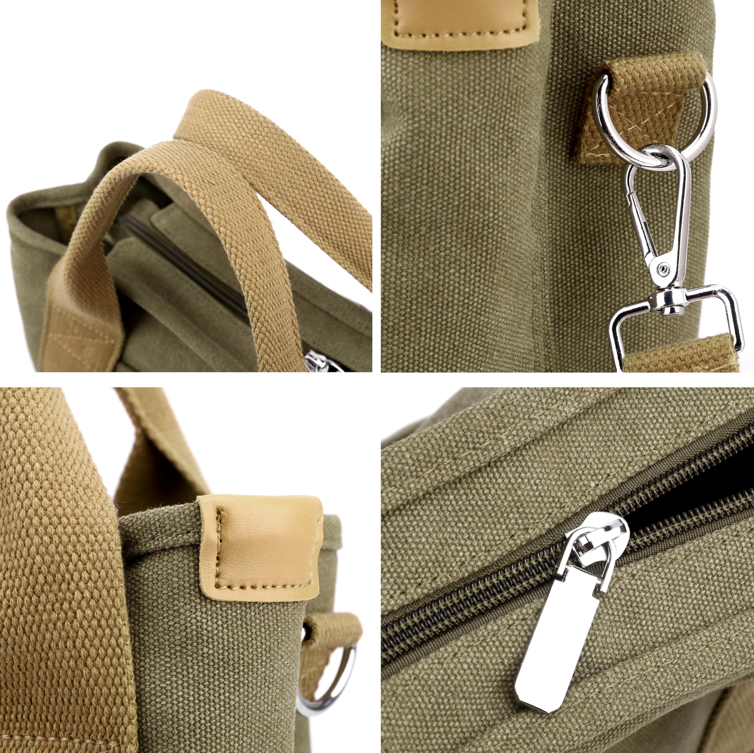 Stylish Canvas Tote Bag with Zipper for Women - Crossbody Shoulder Bag, Satchel Hobo & Messenger Purse 2024 | Perfect for Work, Travel & Everyday Use