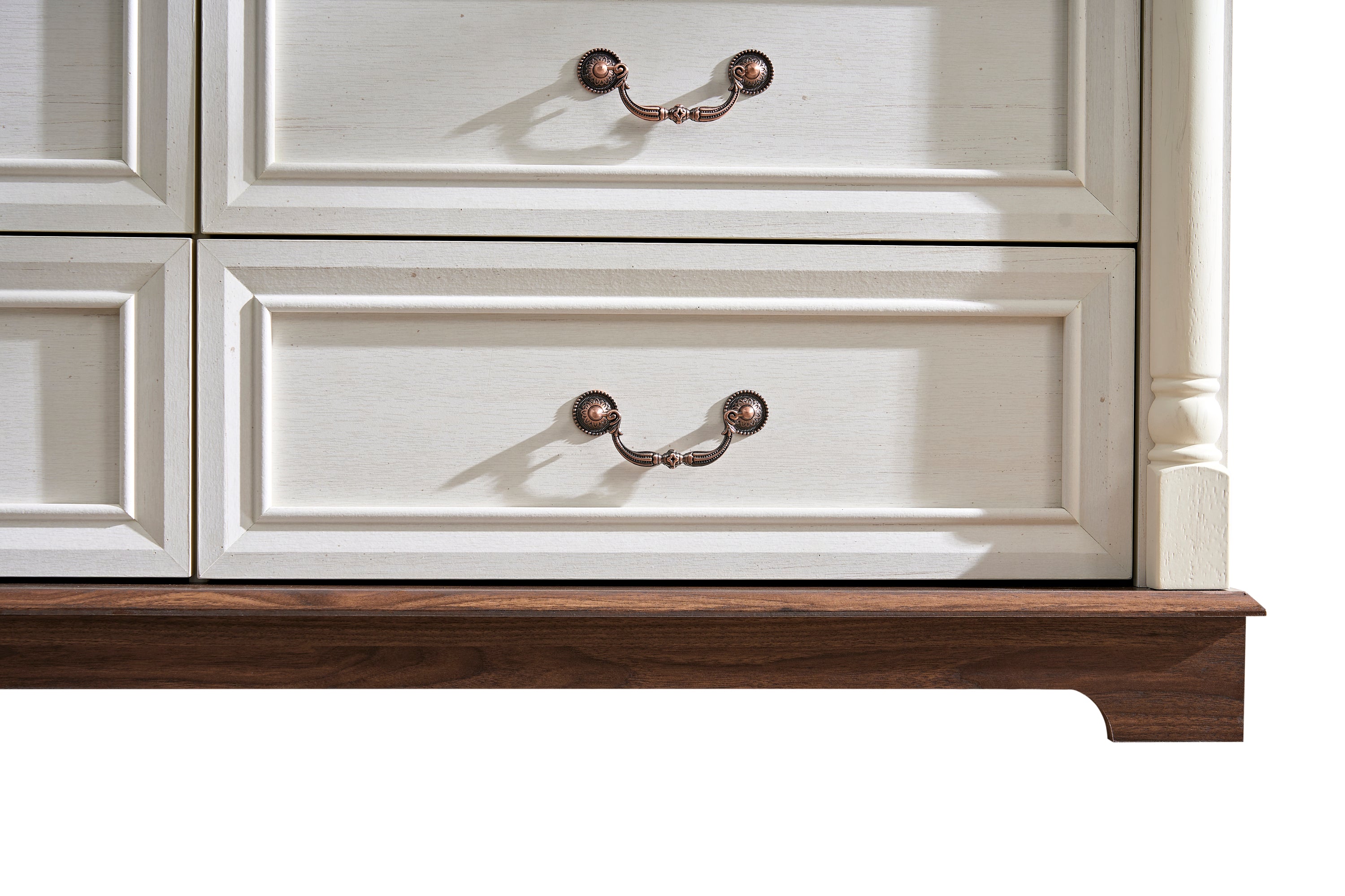10-Drawer Wooden Dresser Chest with Rustic Base & Riser Trim - Bedroom Storage Dresser for Clothes, Linens & Accessories | Perfect for Master Bedroom, Guest Room & Living Room Organization