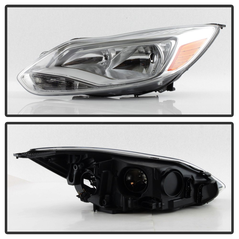 ACANII Replacement Headlights for 2012-2014 Ford Focus Halogen Models - Driver & Passenger Side - Perfect for Night Driving & Vehicle Restoration