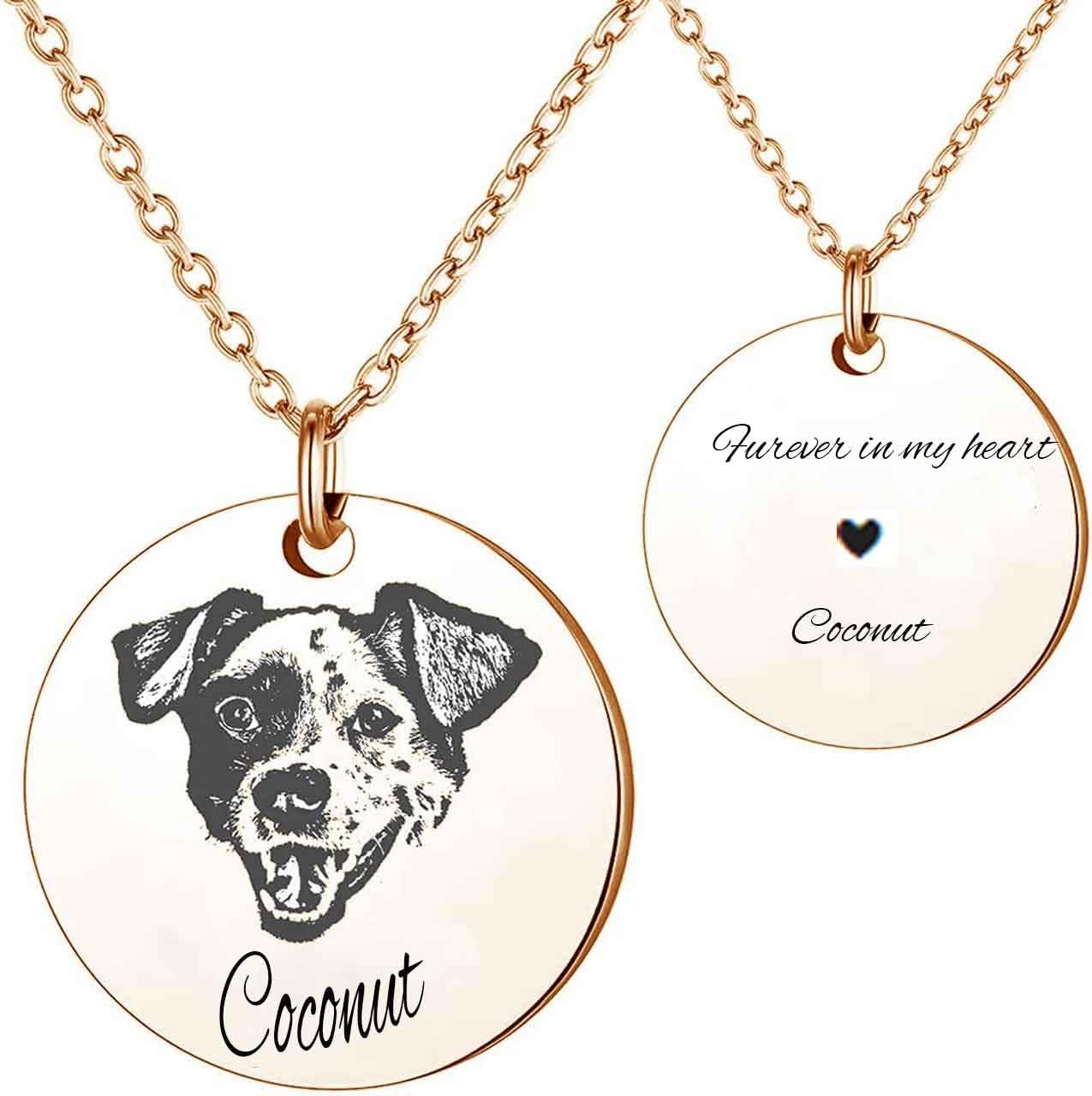 Custom Pet Memorial Necklace - Personalized Photo Jewelry Gift for Pet Lovers, Dog & Cat Owners - Perfect for Remembrance & Special Occasions