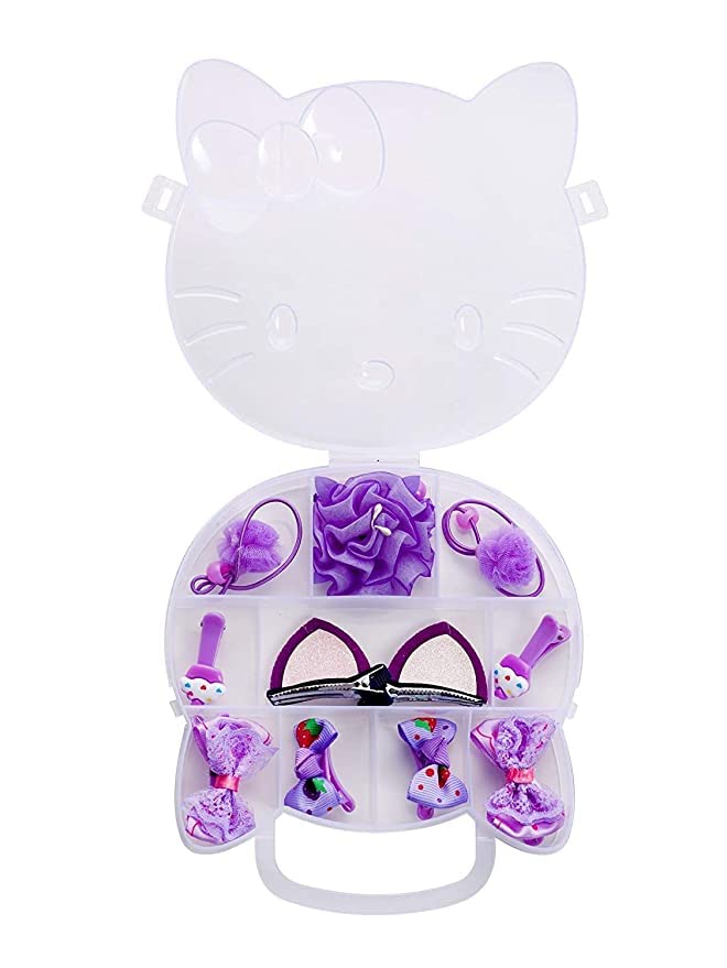 Birzar Kids Metal Hair Barrettes - 11 Pcs Sparkly Snap Hair Clips for Girls (Purple) | Cute Hair Accessories for School, Parties & Daily Styling