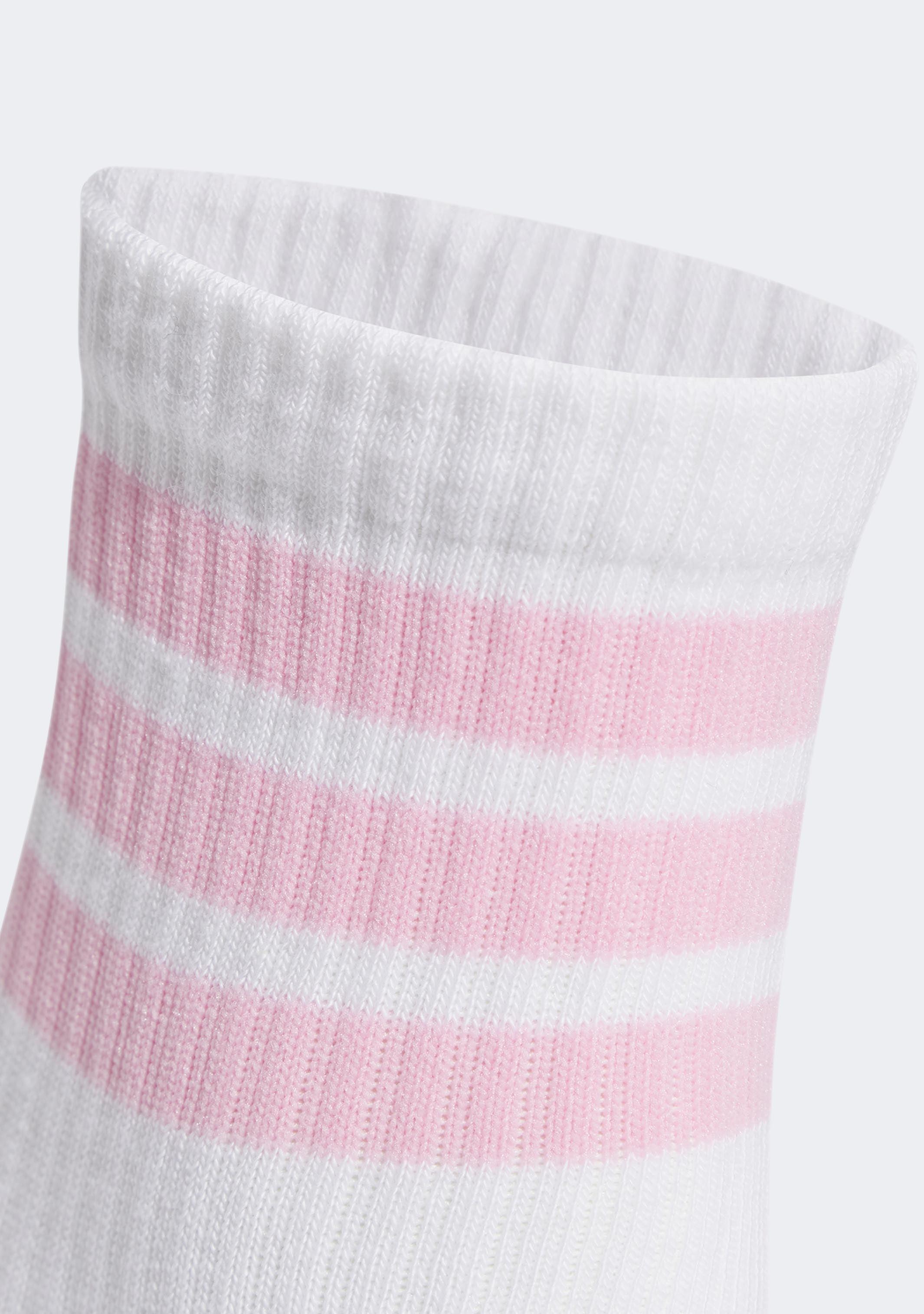 Adidas Kids' 3-Pack Ribbed Cotton Crew Socks - Soft & Comfortable Athletic Socks for Boys & Girls - Perfect for School, Sports & Everyday Wear