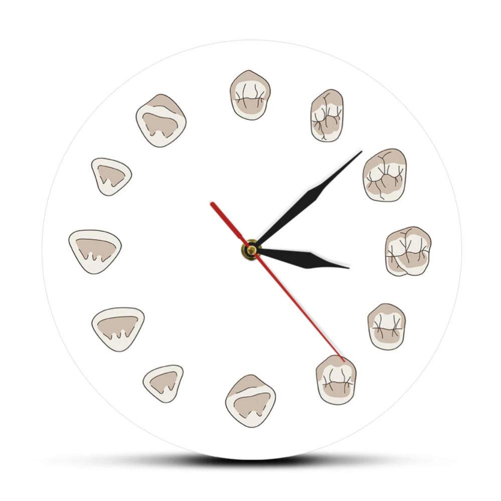 Happy Wind Wall Clocks - 12 Tooth Modern Silent Hygienist Clock for Dental Clinic, Medical Office Decor, Funny Bathroom Wall Art & Dentist Gift (Colorful) | Perfect for Exam Rooms, Reception Areas & Home Decor