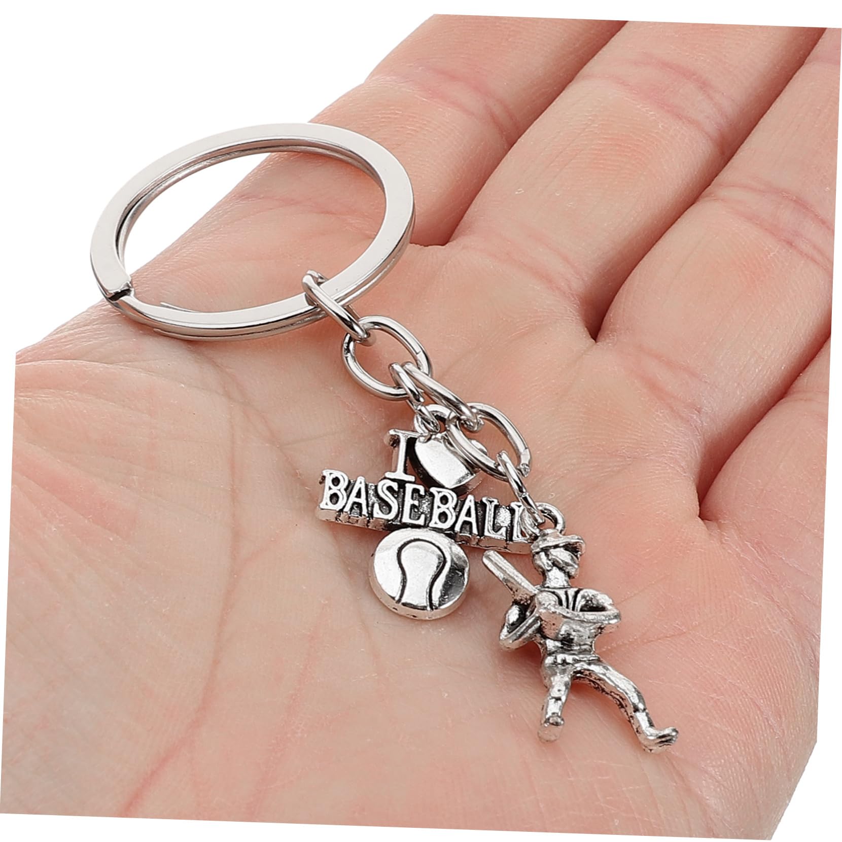 Baseball Keychain for Men & Women - Durable Key Ring Keychain Accessories for Baseball & Softball Fans - Perfect for Keys, Bags & Backpacks