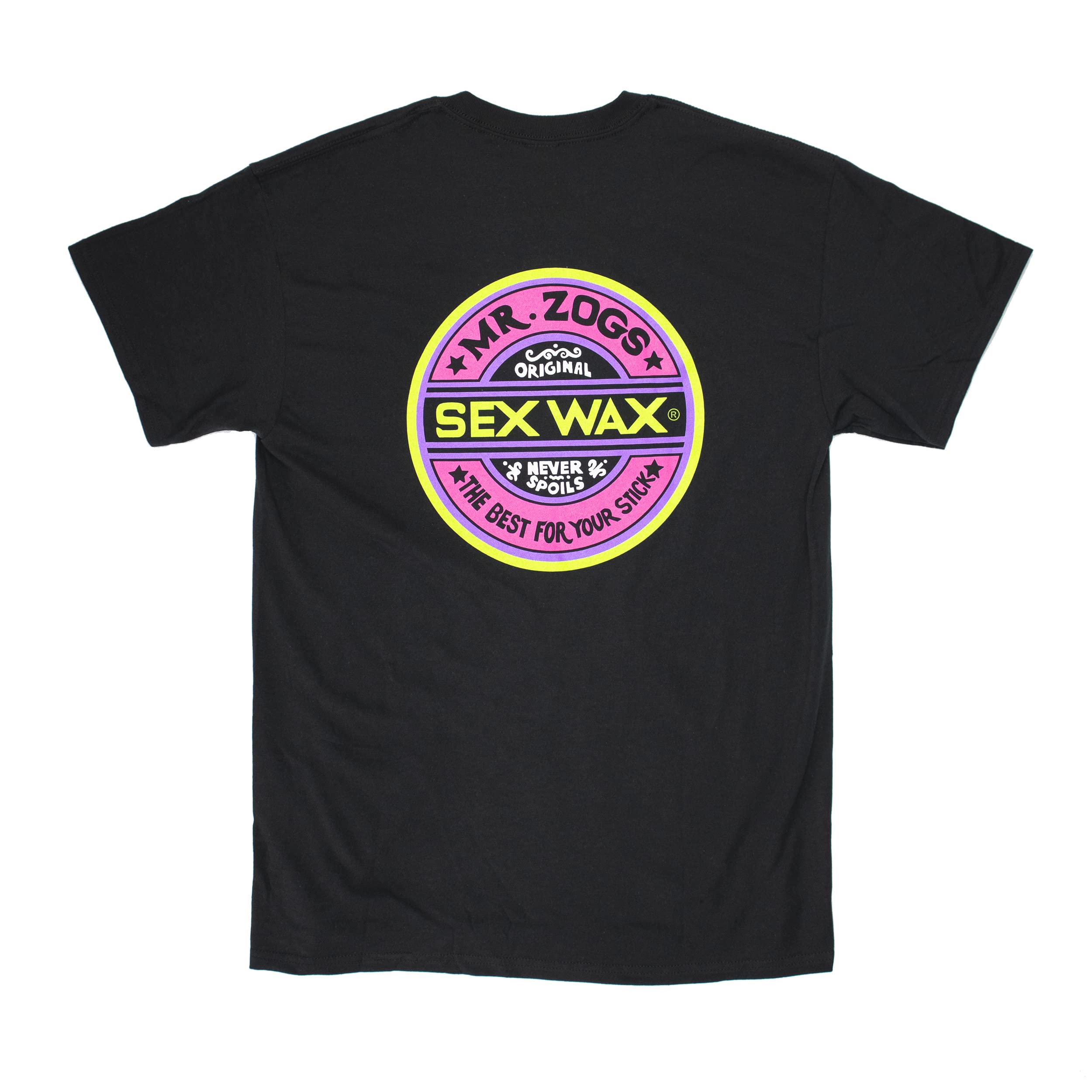 Sex Wax Men's Regular Fit Short Sleeve Fluorescent T-Shirt | Surfing, Beach & Casual Wear | High Visibility Surf Apparel