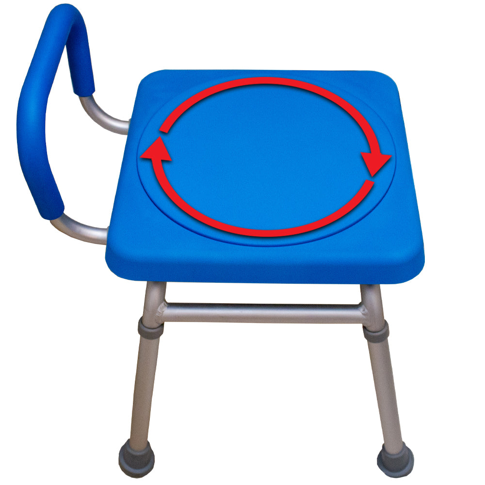Roundabout™ Rotating Bathtub Transfer Seat - Safe Swivel Shower Chair for Elderly & Disabled - Non-Slip Bathroom Mobility Aid for Easy Entry/Exit - Perfect for Assisted Living & Home Care