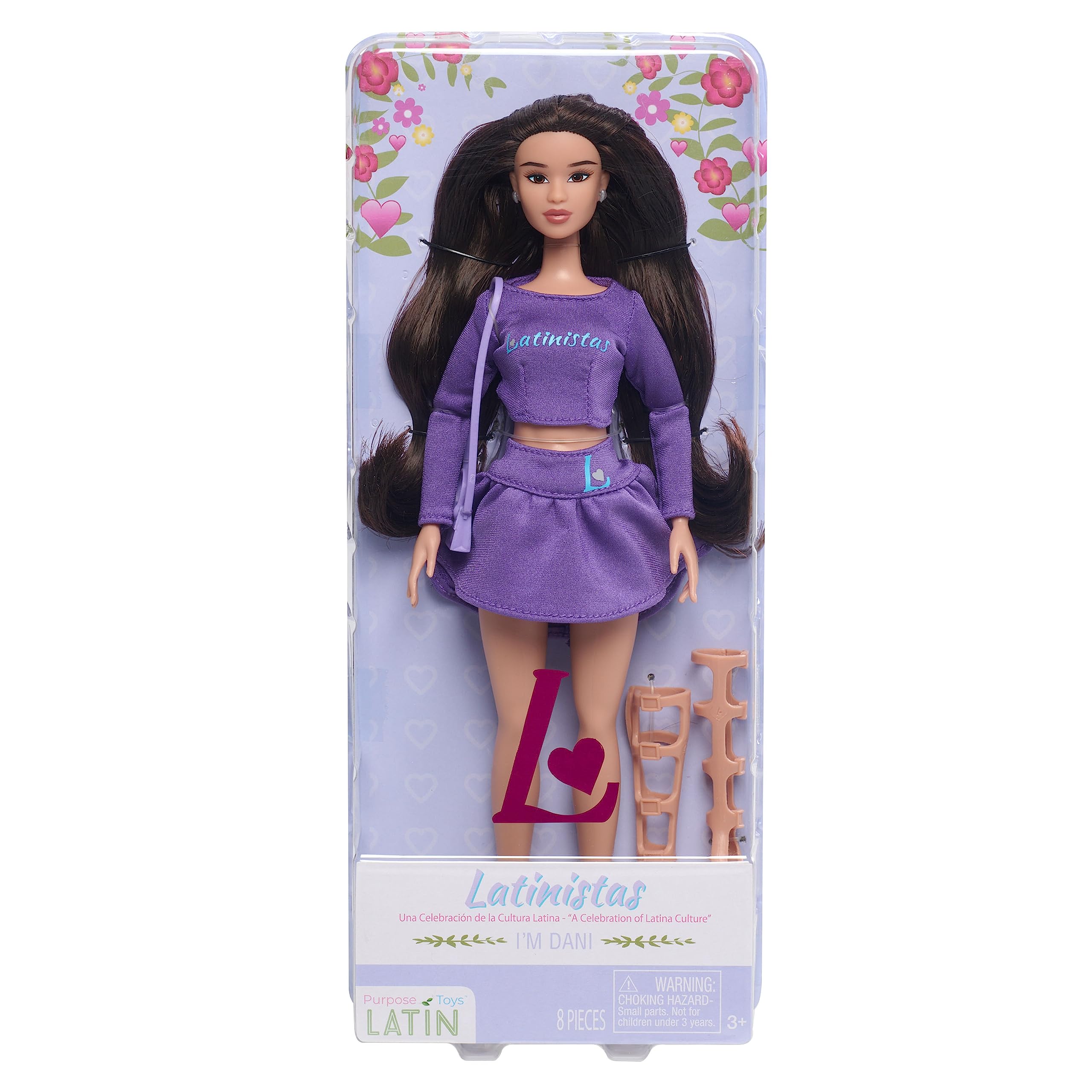 Latinistas 11.5-inch Dani Latina Fashion Doll with Accessories - First All-Latina Fashion Doll Collection by Purpose Toys LATIN - Educational Kids Toys for Ages 3+ - Perfect for Role Play, Birthday Gifts & Cultural Diversity Playtime