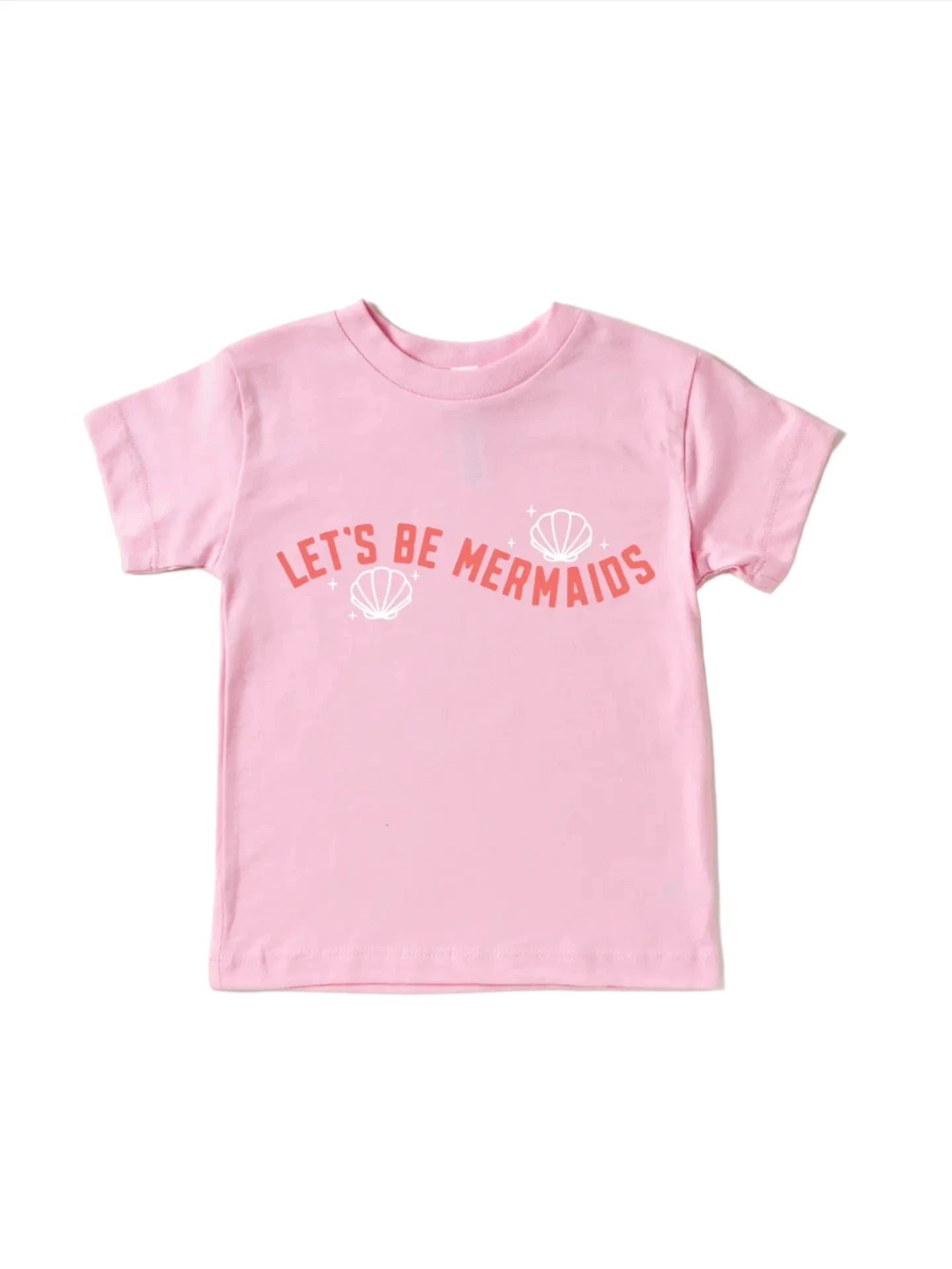 Let's Be Mermaids Graphic T-Shirt - Cute Mermaid Design Cotton Tee for Women & Girls - Perfect for Beach Vacations, Pool Parties & Summer Outfits