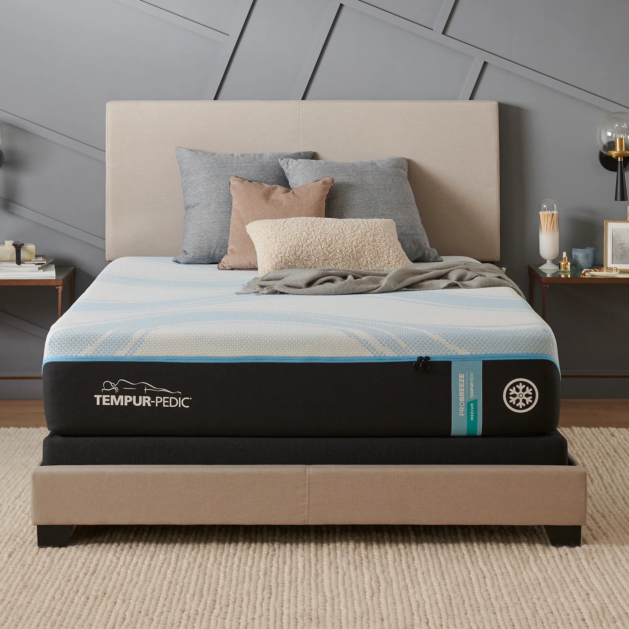 Tempur ProBreeze® Medium Mattress - Cooling Memory Foam Mattress for Back Pain Relief | Queen Size Bed Mattress for Hot Sleepers & Pressure Point Support | Perfect for Master Bedroom, Guest Room & Apartment Sleeping