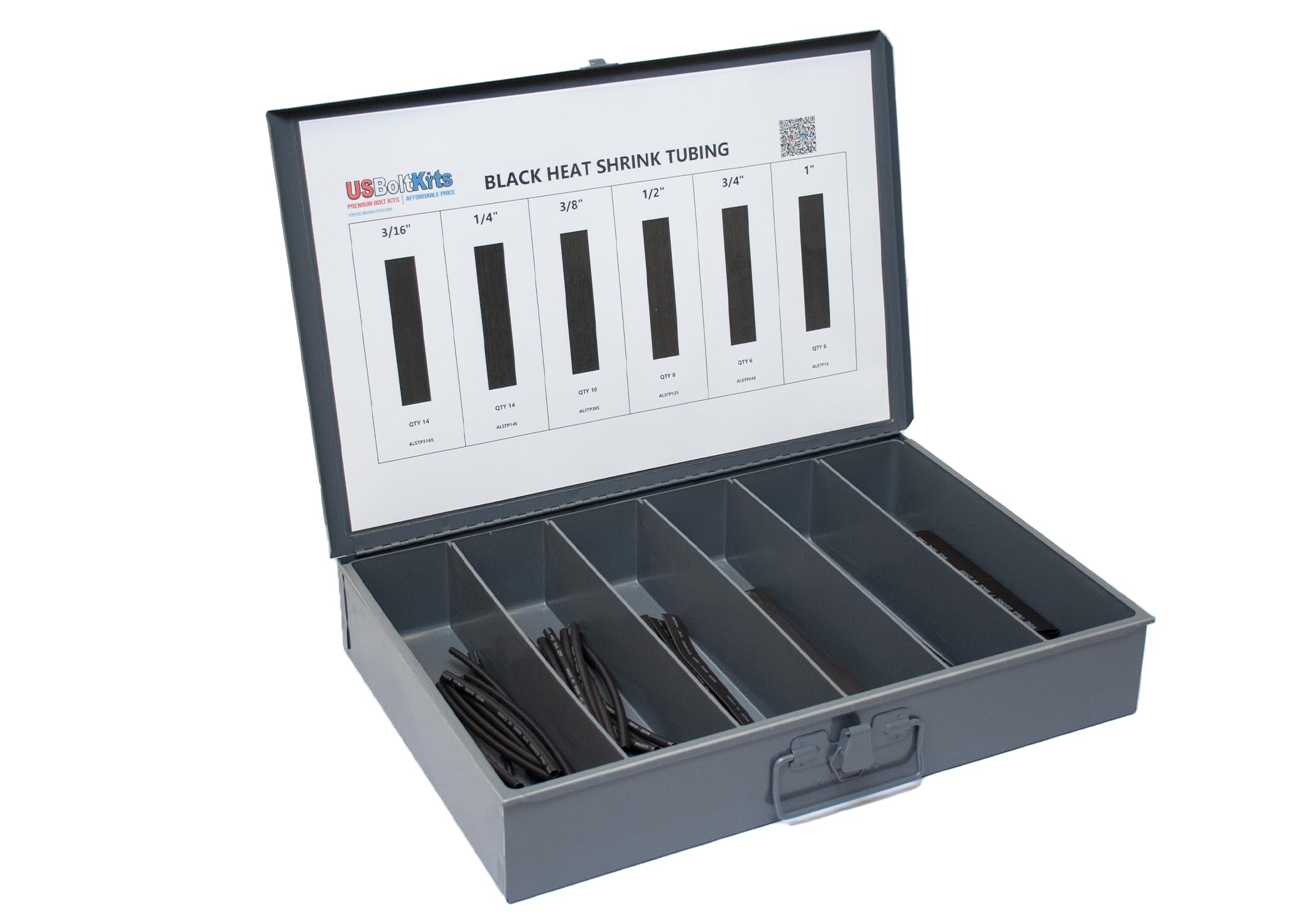 60 Piece Heat Shrink Tubing Assortment Kit - Waterproof Electrical Insulation Sleeves for Wire Repair, DIY Projects & Automotive Wiring (Multiple Sizes) - Perfect for Home, Office and Industrial Use