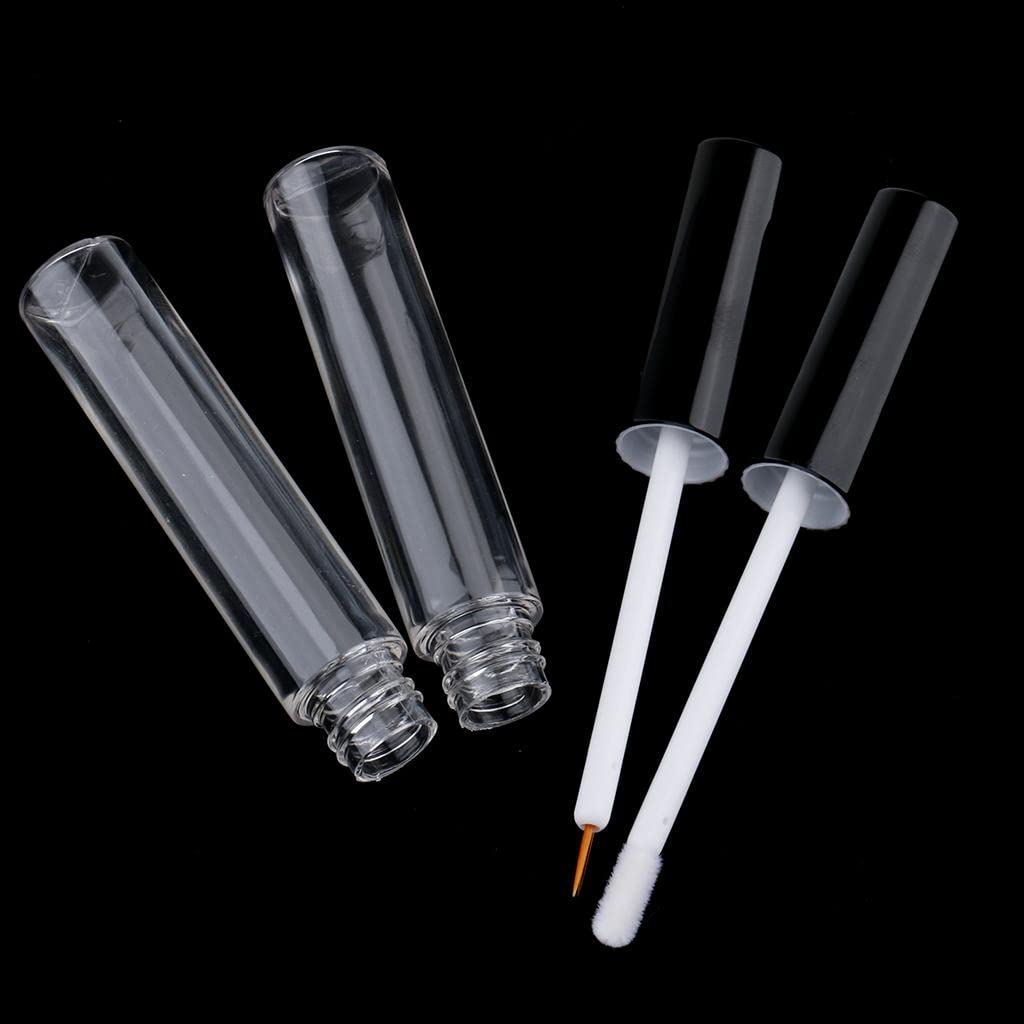 LOSA 3-Piece Eyelash Growth Serum Set with Mascara Tube, Eyeliner & Lip Gloss Vials - 10ml Funnels Included for Easy Application - Perfect for Home Beauty Care & Professional Salon Use