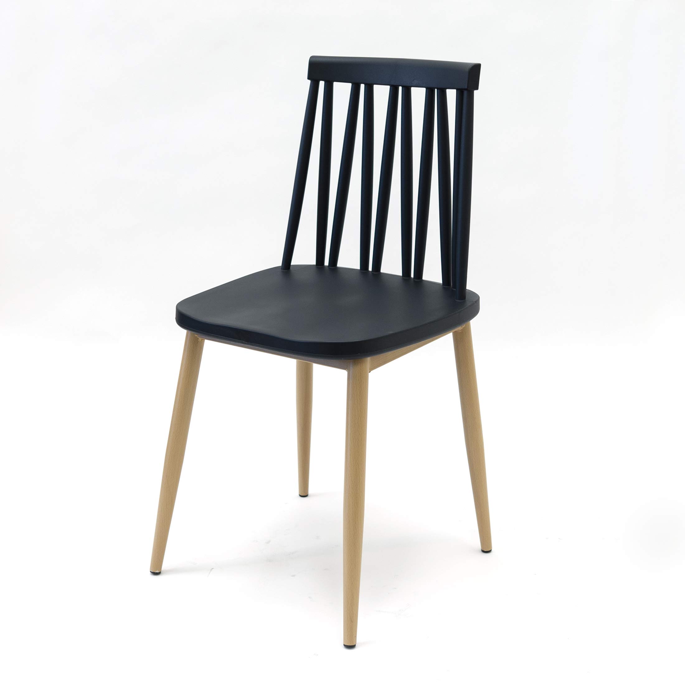 Premium Black Windsor Barstool Chairs - Heavy Duty Commercial Bar Stools for Restaurants, Pubs & Home Bars - 24