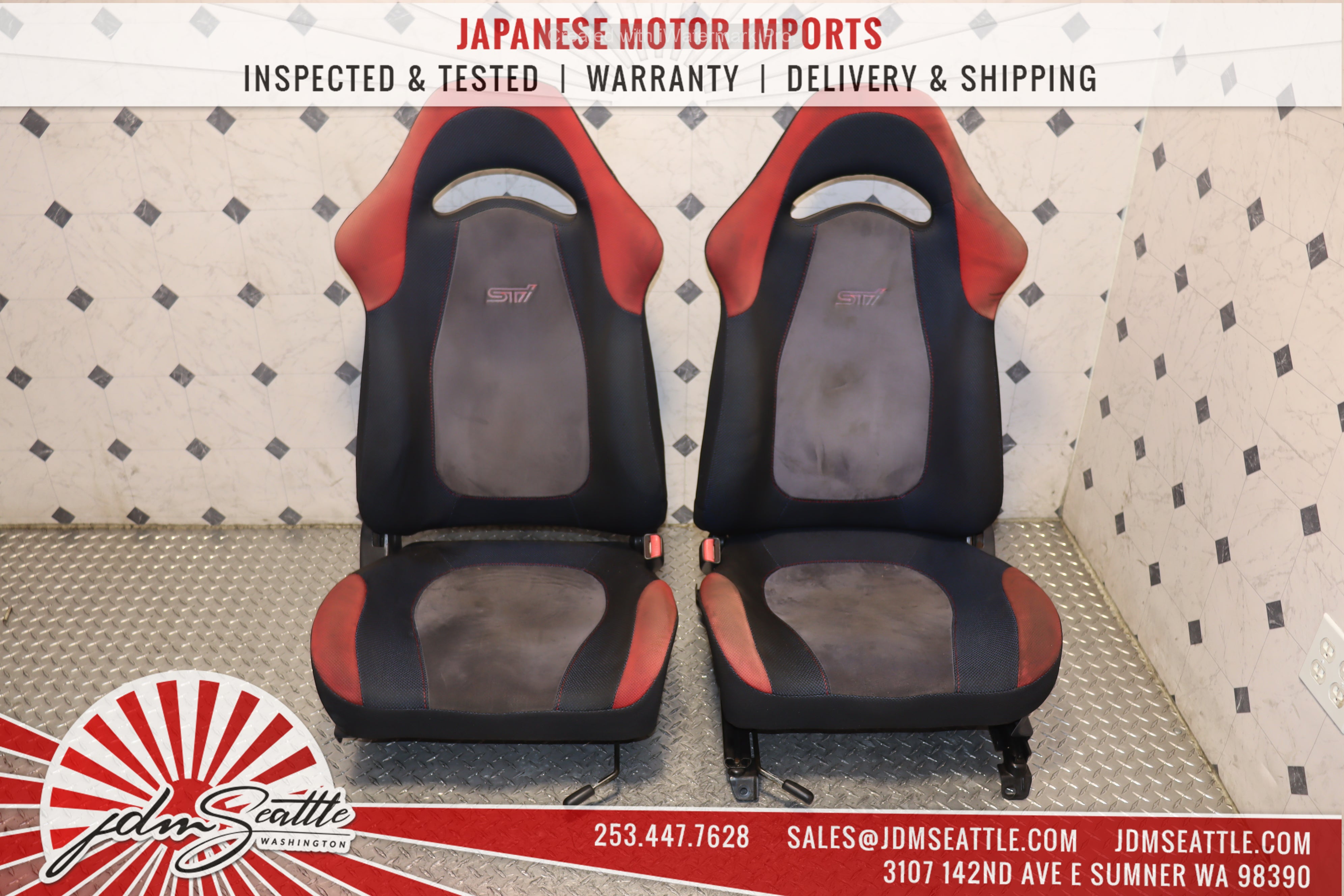 JDM 99-02 Subaru Impreza WRX GC8 STI Front Left & Right Seats - Perfect for Racing & Car Restoration Projects