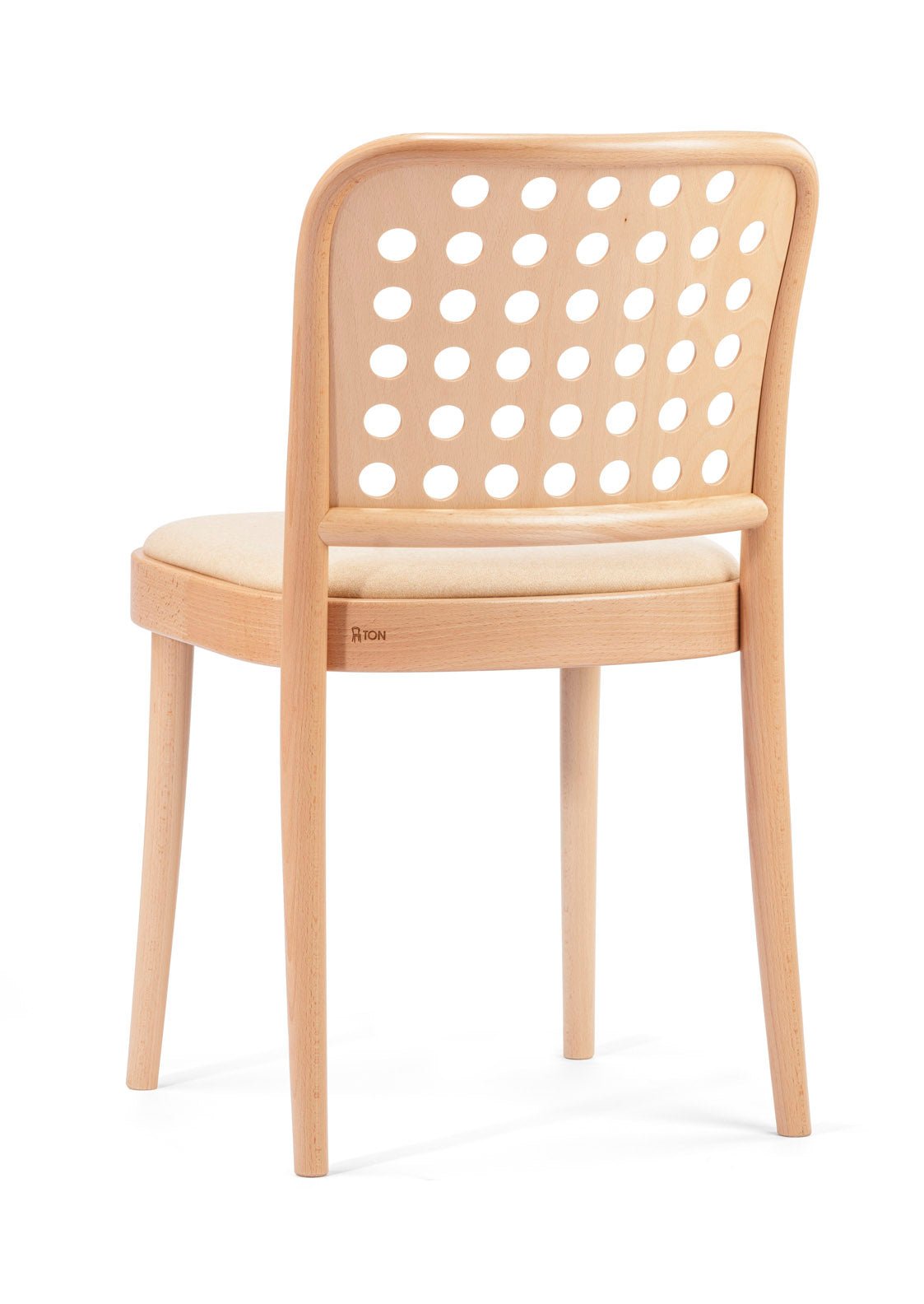 822 Bentwood Side Chair with Upholstered Seat by Ton - Modern Dining Chair for Kitchen, Restaurant & Office Use