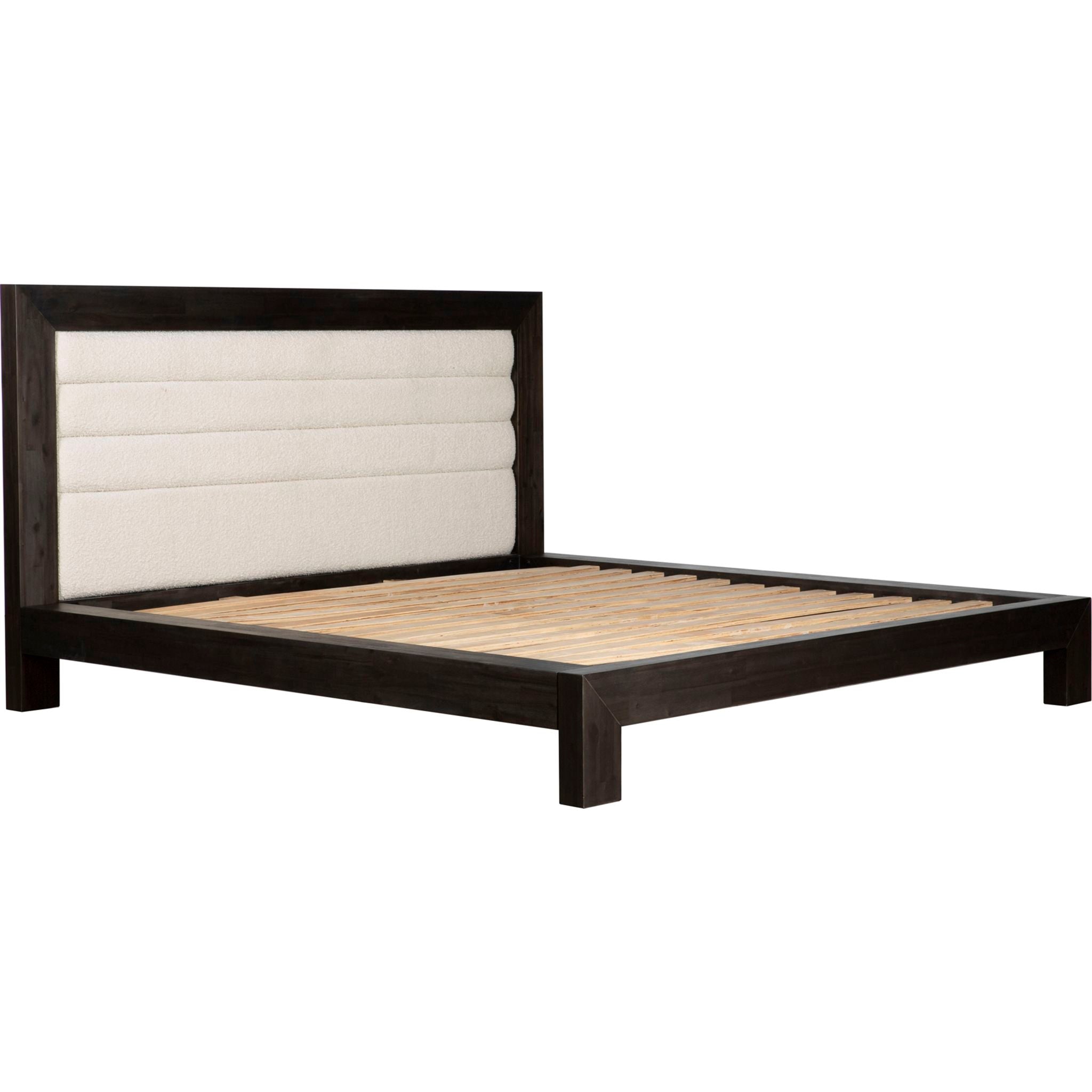 Ashcroft Platform Bed Frame - Dark Grey Queen Size, Modern Minimalist Bedroom Furniture for Small Spaces & Apartments