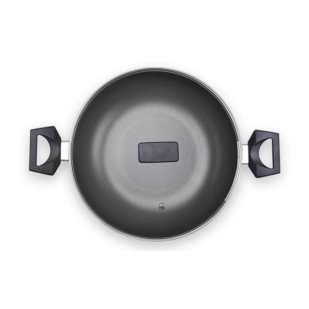 28cm Wok with Handles - 3.55L Non-Stick Cooking Pan for Stir Fry, Sauté & Deep Frying | Perfect for Asian Cuisine, Home Kitchen & Restaurant Use