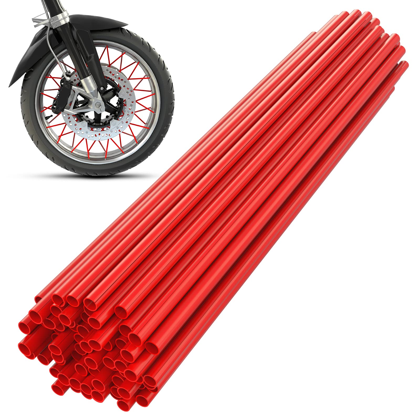 KEMIMOTO 72Pcs Universal Dirt Bike Spoke Covers - Fits 8