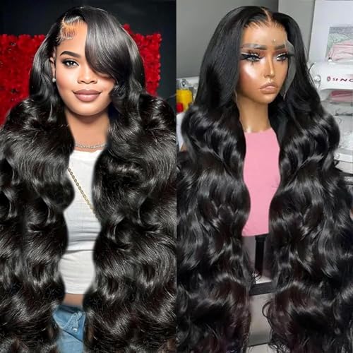natural black color body wave wig