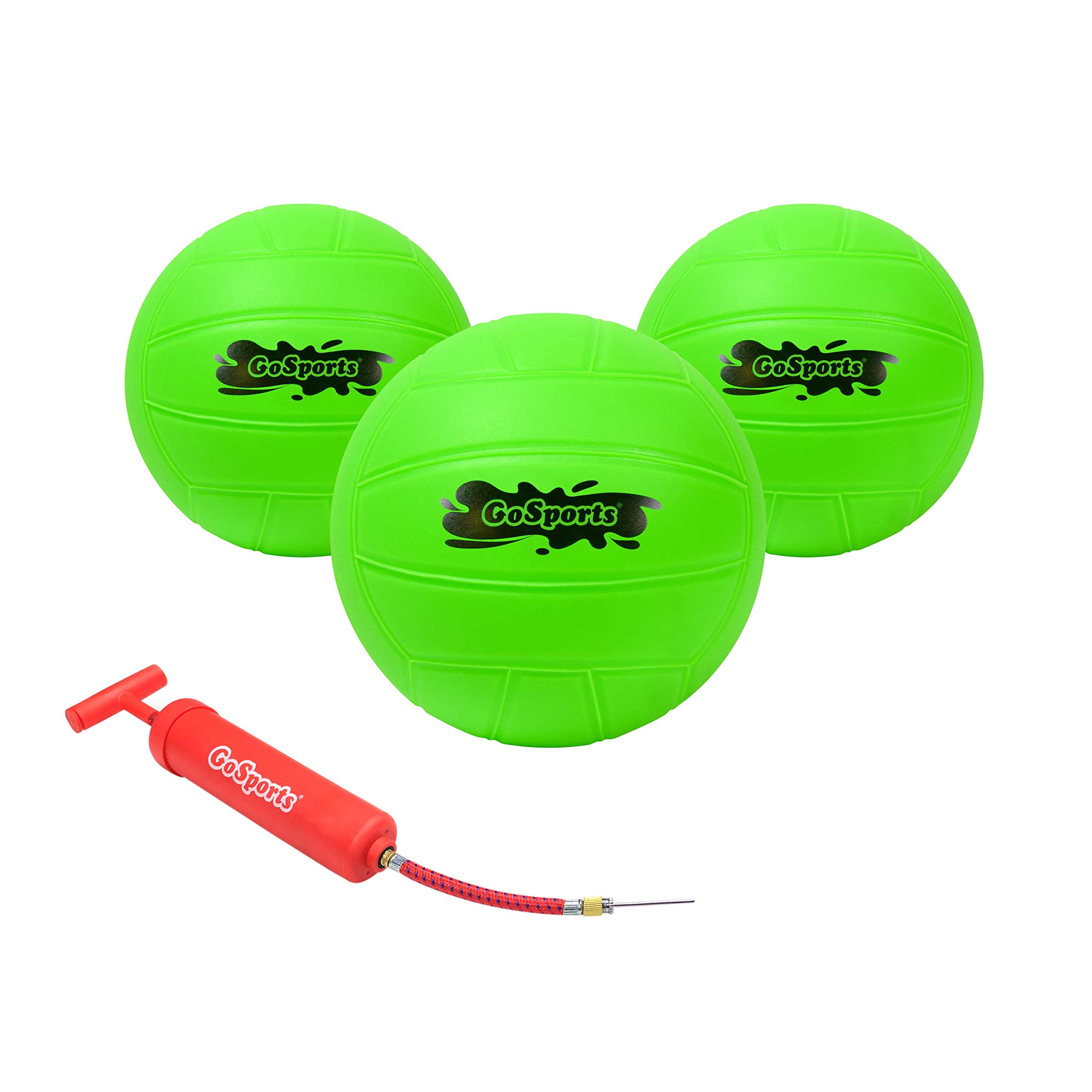 GoSports Water Volleyball 3 Pack - Durable Pool & Beach Volleyball Set for Adults & Kids - Perfect for Swimming Pools, Lakes, Backyard Games & Summer Parties