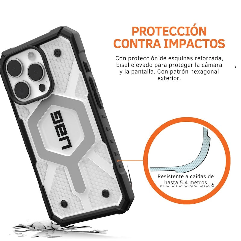 UAG Pathfinder Rugged Case for iPhone 16 Pro - Military-Grade Protection | Shockproof & Drop-Proof | Clear Back Design | Perfect for Outdoor Adventures & Daily Use