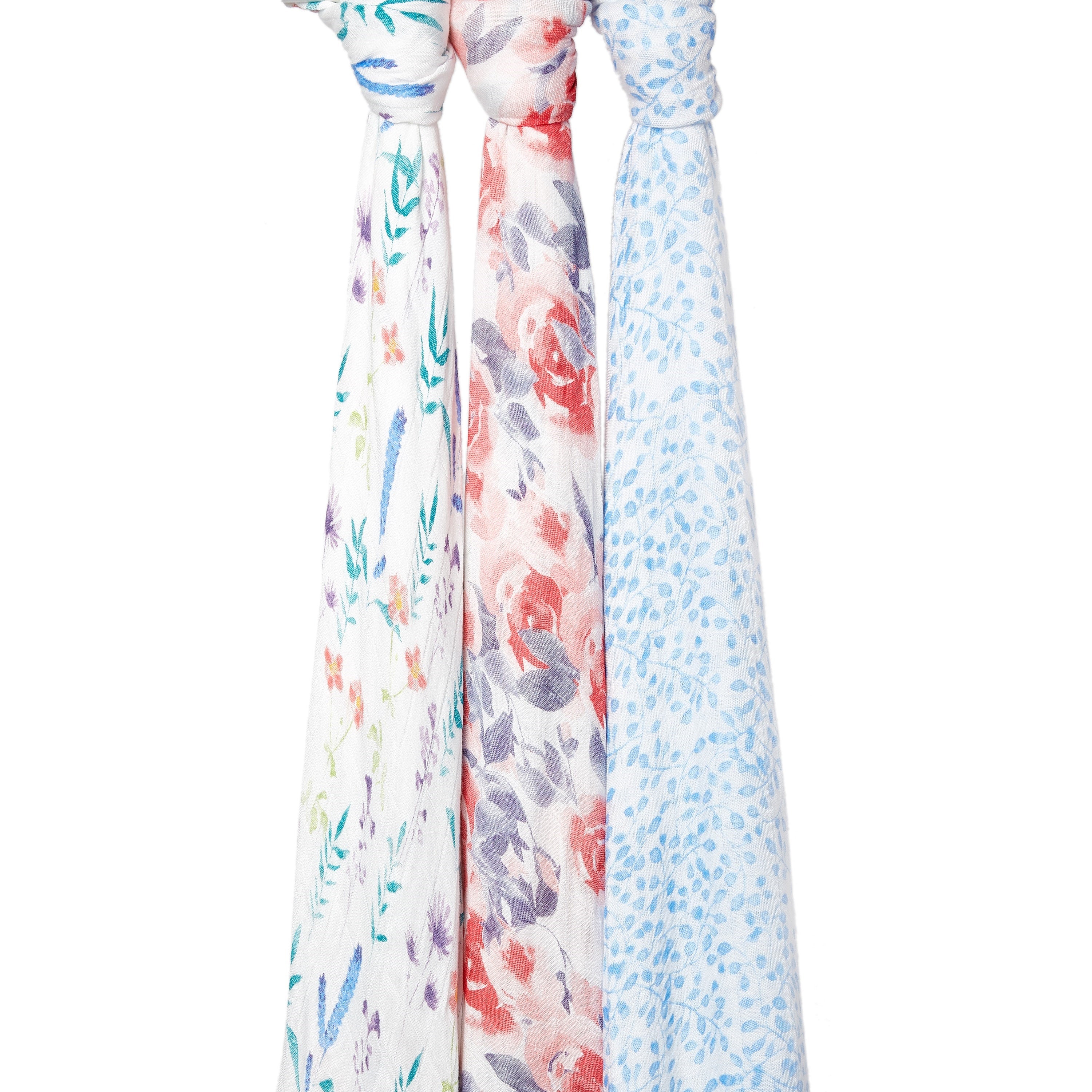 Aden + Anais Soft Bamboo Fiber Baby Swaddle Blankets 3-Pack - Ultra Gentle & Breathable for Newborns, Infants & Toddlers - Perfect for Swaddling, Nursing, Stroller & Car Seat Cover