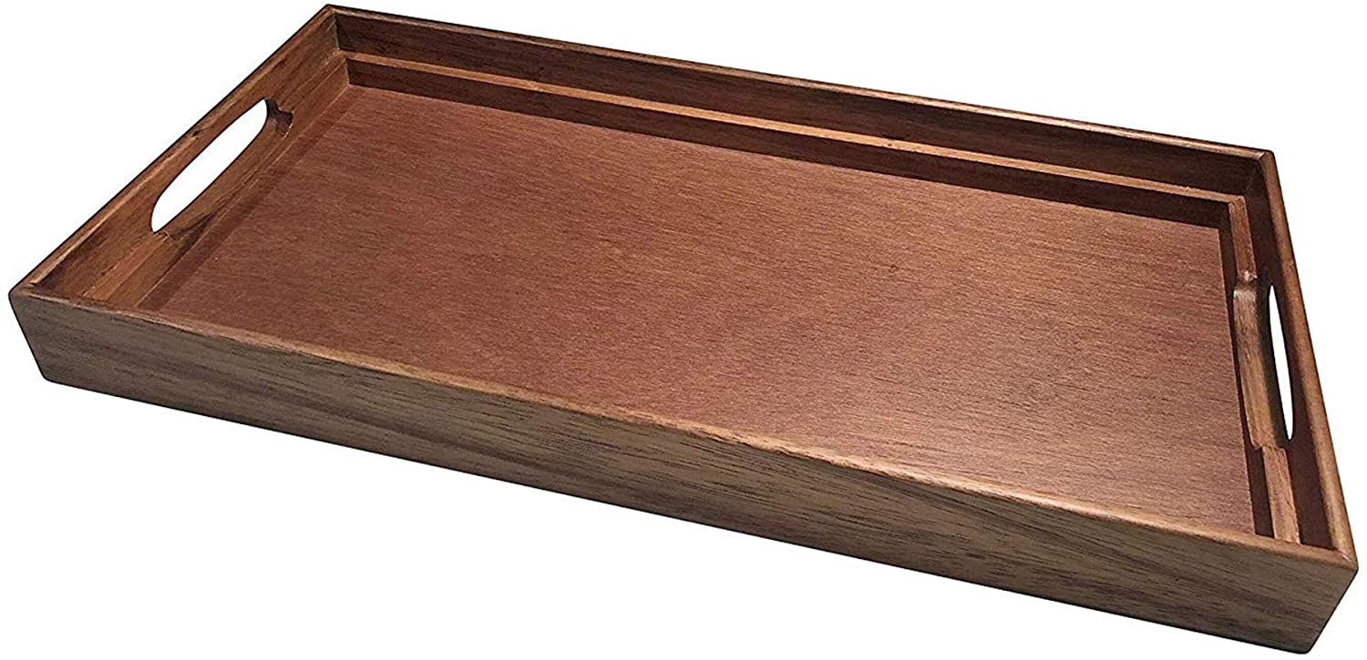 Kalmar Home 3-in-1 Acacia Wood Trivet, Bread Crumb Catcher & Serving Tray | Eco-Friendly Kitchen Accessory | Perfect for Dining, Entertaining & Countertop Protection