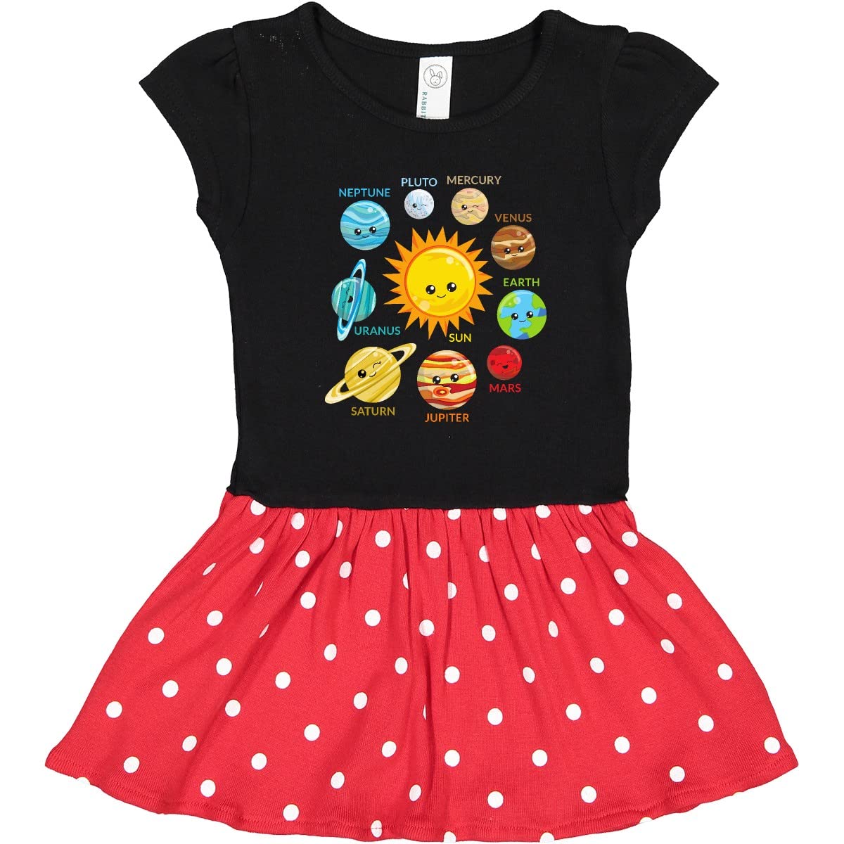 Inktastic Cute Planets Solar System Space Cosmos Galaxy Toddler Dress - Fun Astronaut Themed Outfit for Kids Birthday, Space Party & Science Classroom Activities