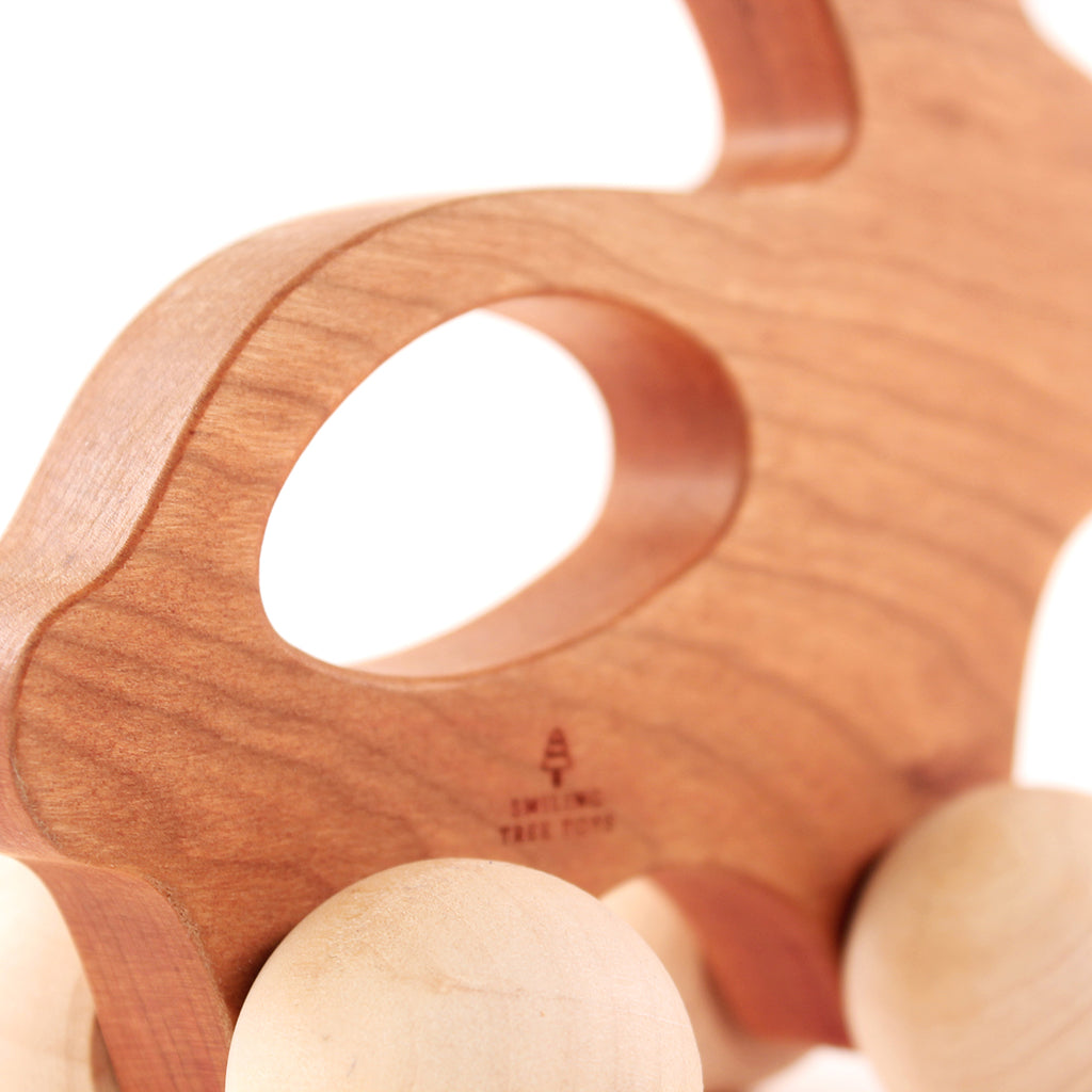 Wooden Bunny Push Toy for Toddlers - Eco-Friendly Wooden Pull Toy for Kids, Perfect for Early Learning & Indoor/Outdoor Play