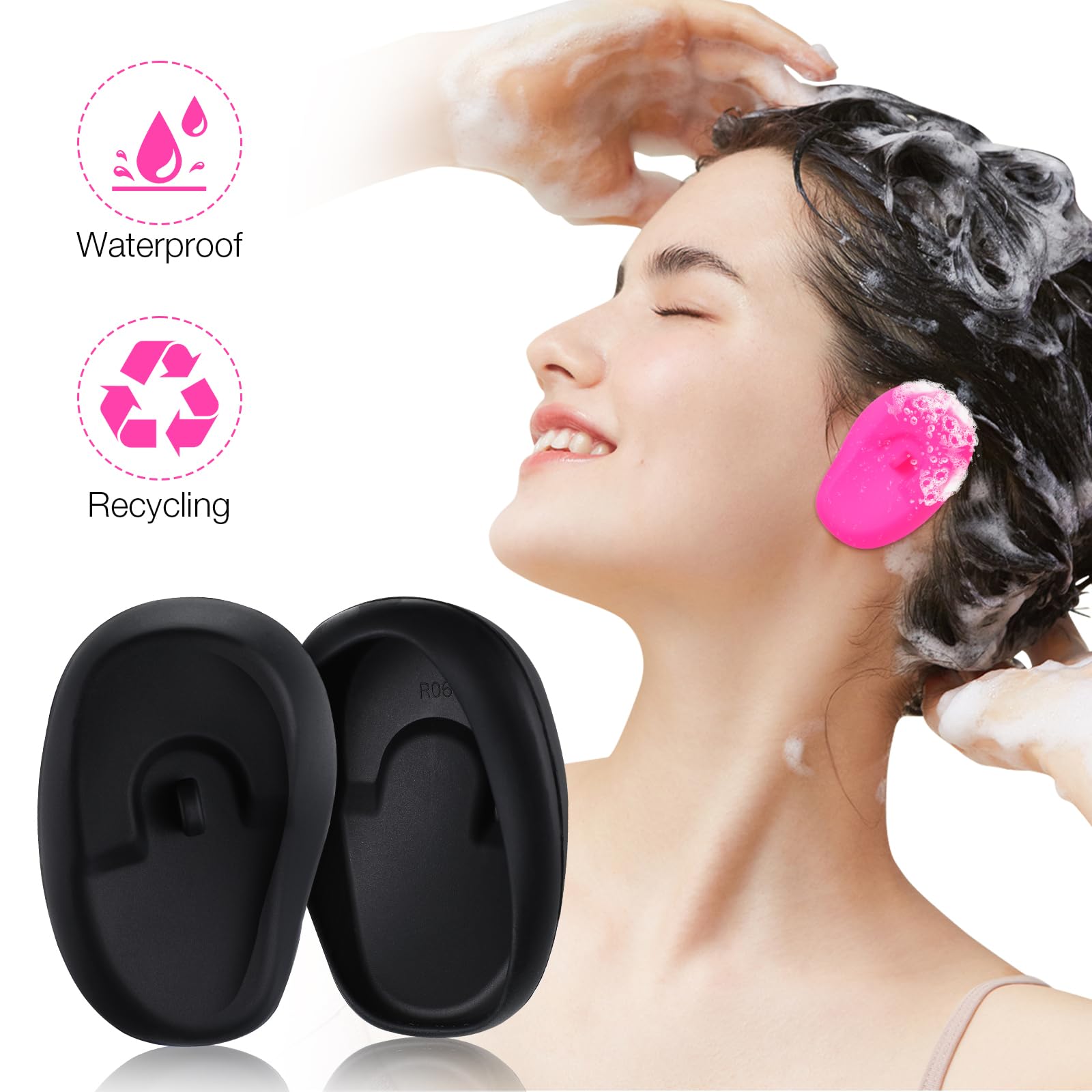 4 Pairs Hair Dyeing Ear Protectors - Soft Ear Covers for Hair Coloring, Salon & DIY Hair Dye Accessories - Prevent Stains During Hair Treatments & Beauty Services