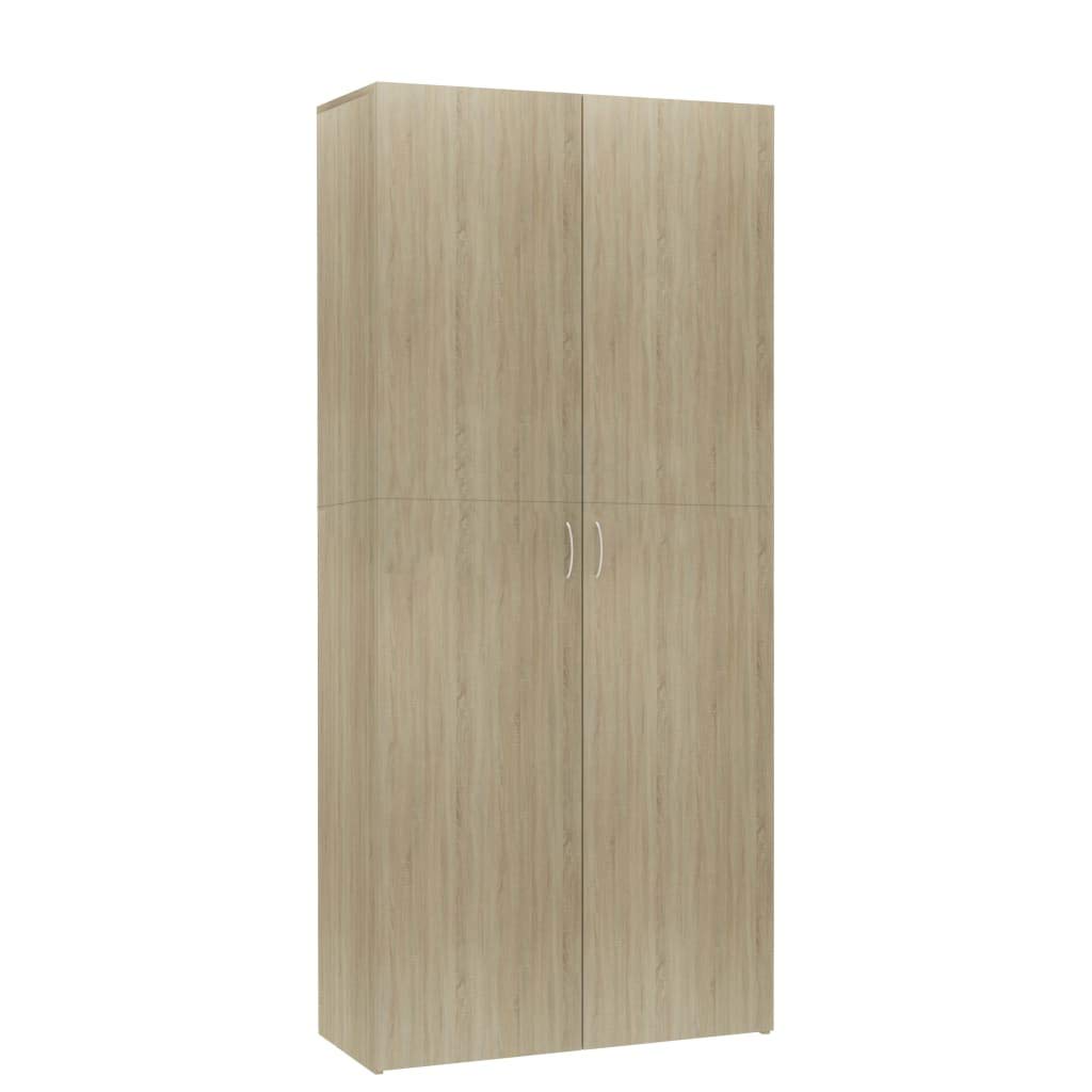 Unfade Memory Shoe Cabinet - Chipboard Storage Organizer with 5 Shelves, Sonoma Oak Finish, 31.5