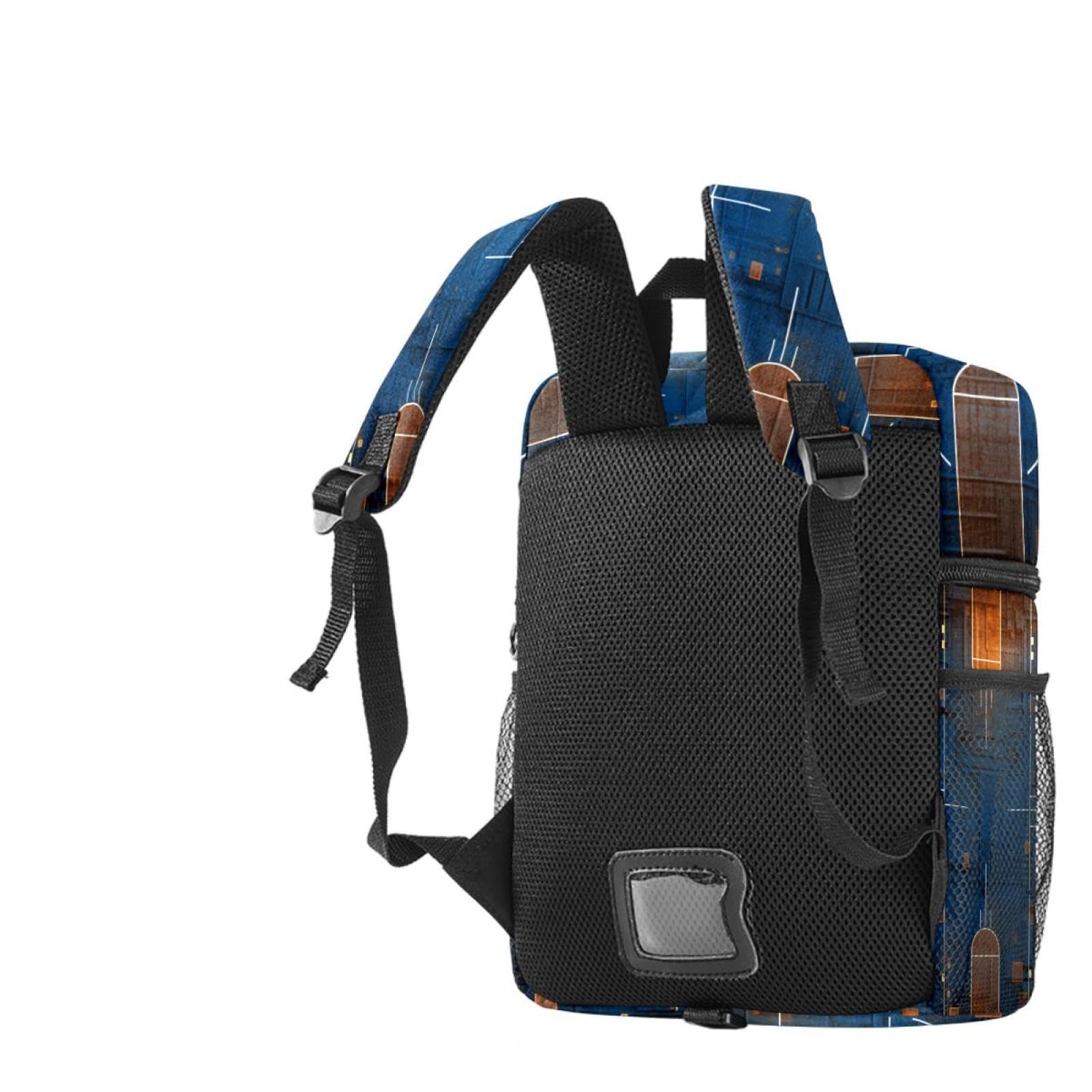 Men's & Women's Travel Backpack - Durable & Stylish Art Basketball Court Design Backpack for Hiking, Gym & Daily Commute