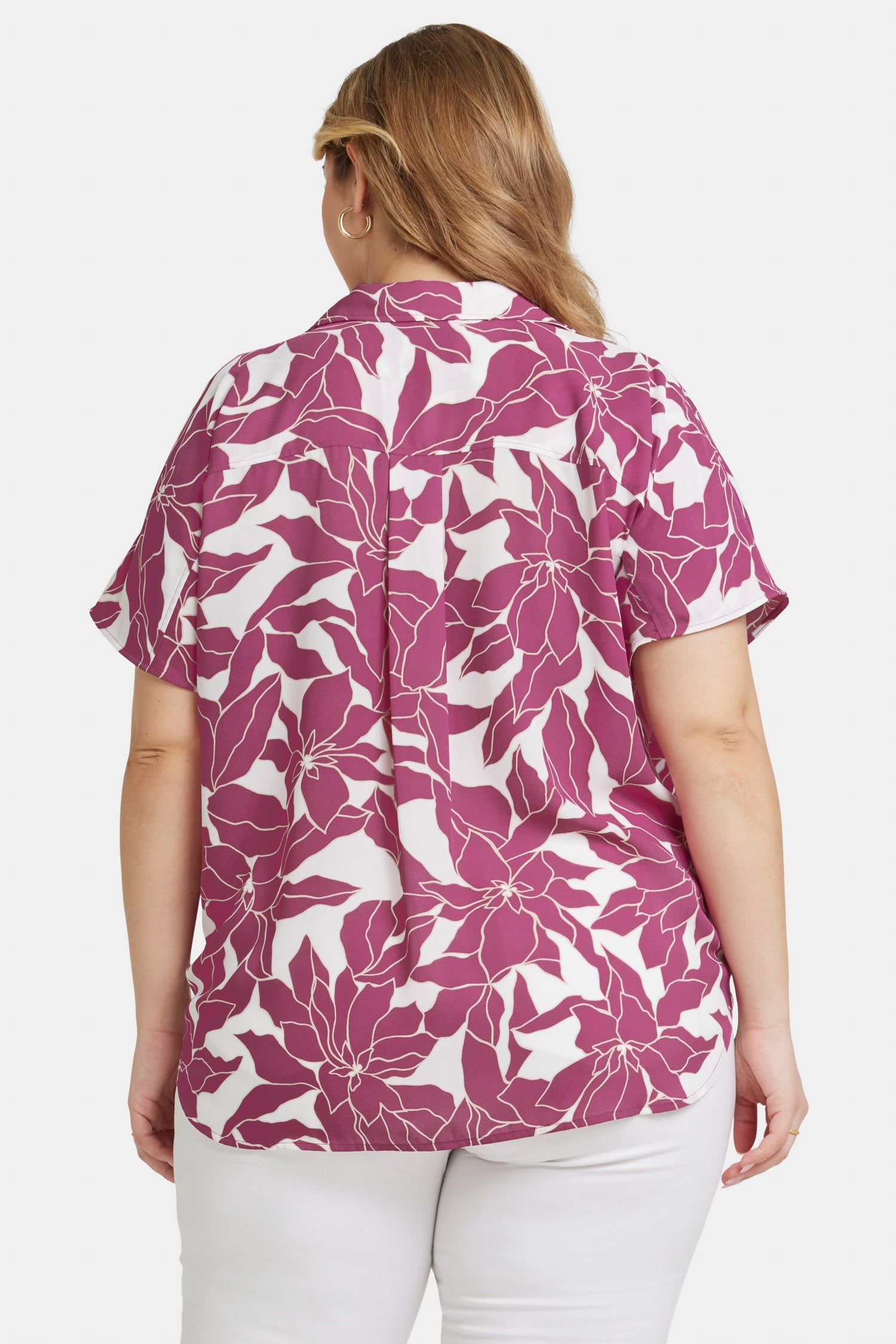 Becky Plus Size Short Sleeve Blouse - Flattering Women's Casual Top for Work & Everyday Wear | Adonia