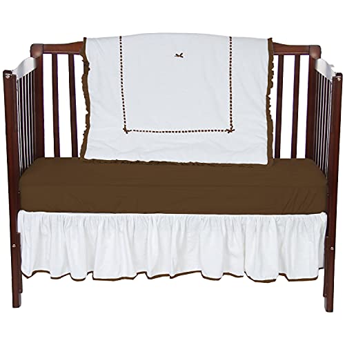 3-Piece Chocolate Baby Doll Crib Bedding Set - Soft & Unique Nursery Decor for Newborns & Toddlers | Perfect for Girls' Rooms, Playtime & Photo Shoots