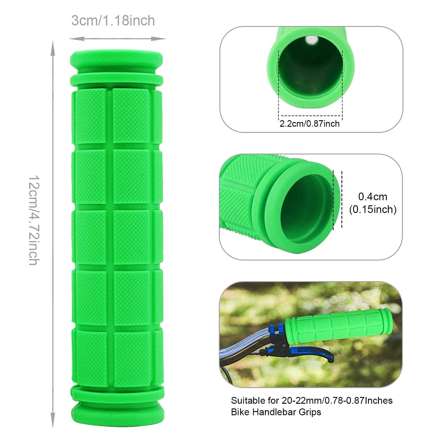 Non-Slip Soft Rubber Bike Handlebar Grips with Tassel Streamers for Kids - Durable MTB BMX Scooter Cruiser Bicycle Replacement Parts - Perfect for Mountain Biking, Commuting and Kids' Bike Upgrades