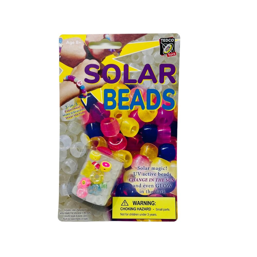 Tedcotoys STEM Solar Bead Science Kit - DIY Bracelet Making Activity for Kids - Educational Solar Energy Experiment for Classroom & Outdoor Learning