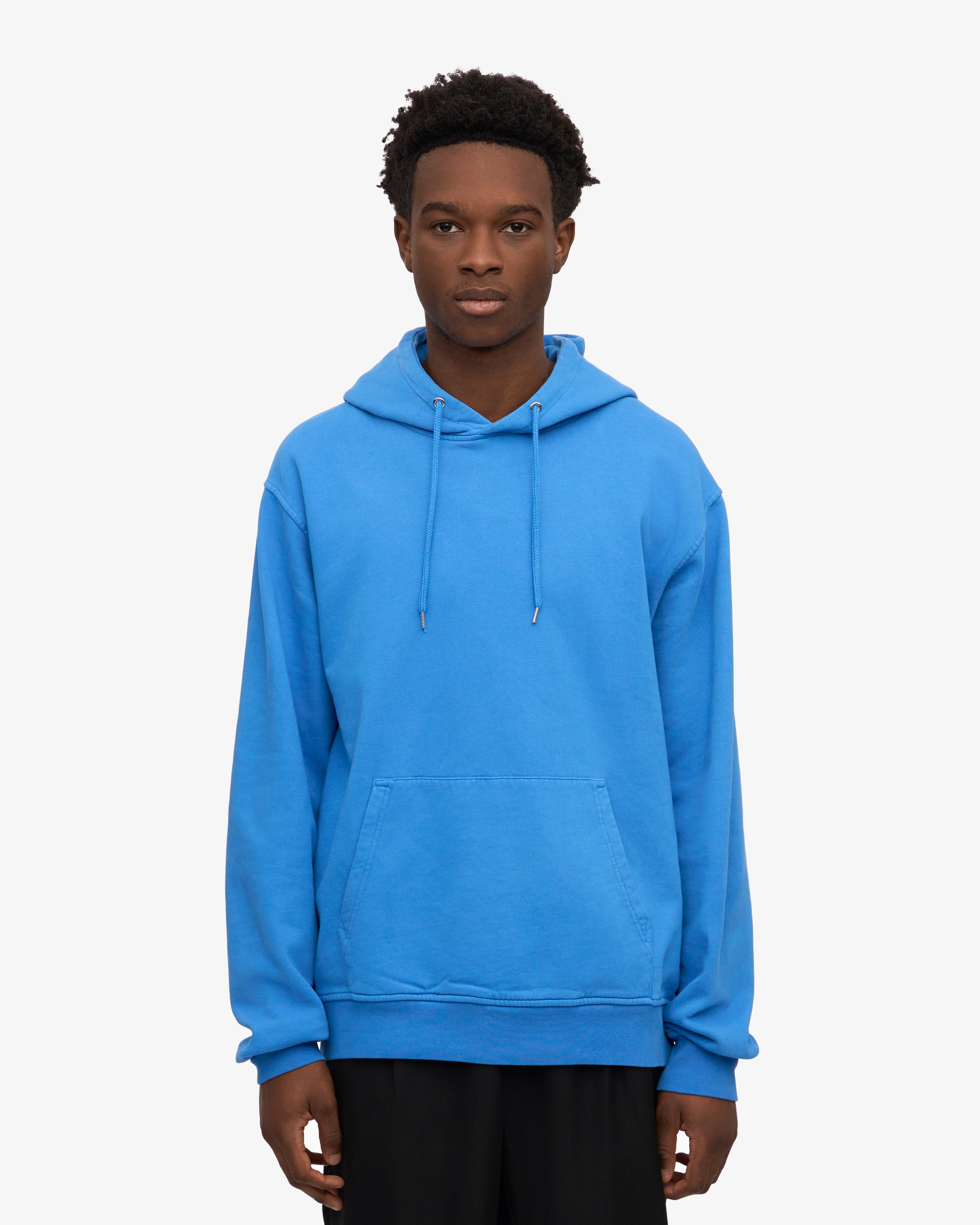 Classic Organic Cotton Hoodie - Pacific Blue | Eco-Friendly & Comfortable for Casual Wear & Outdoor Activities